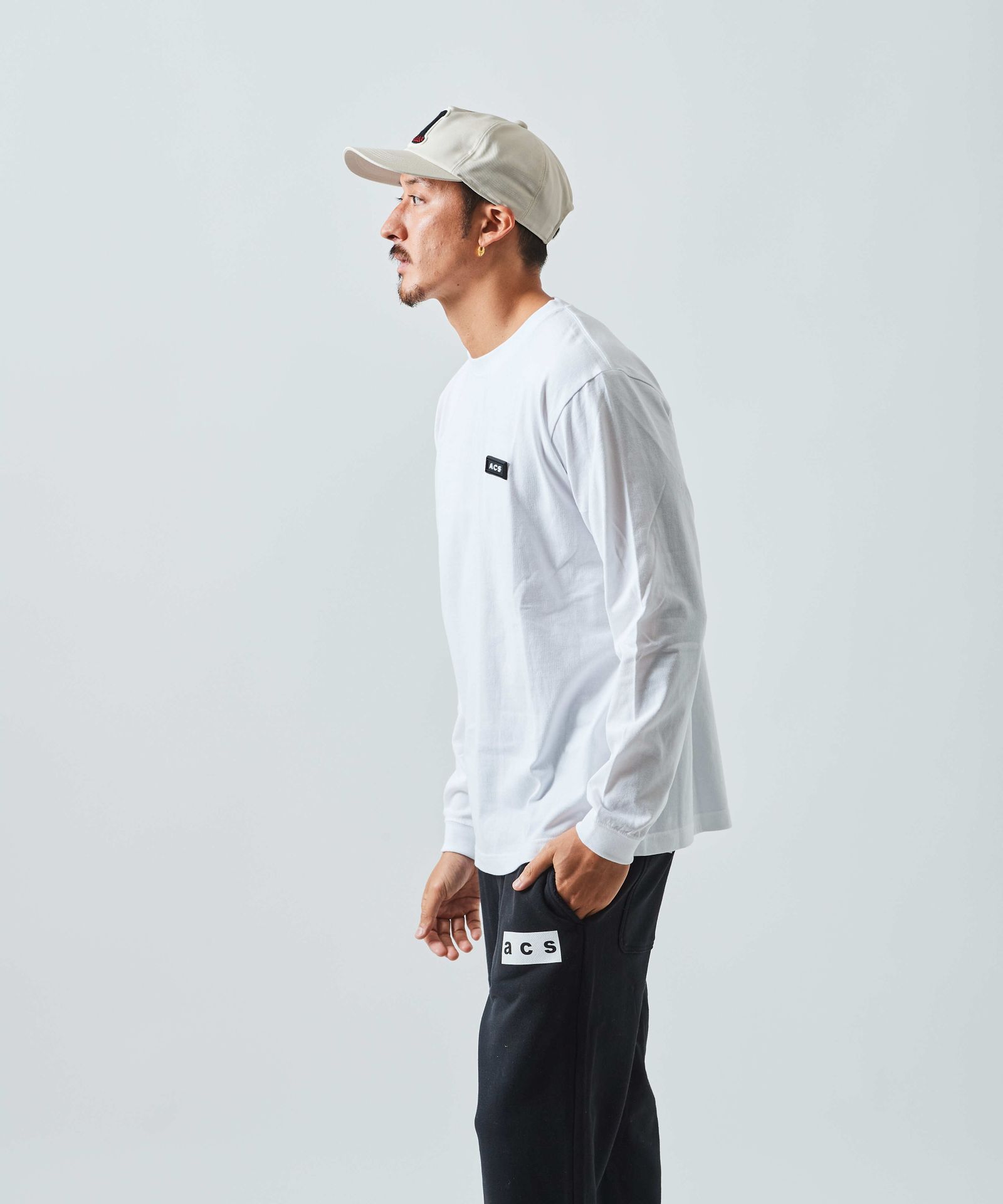 フォトペーパープリント L/S Tシャツ / Photo Paper Print L/S Tee (Ocean) / WHITE