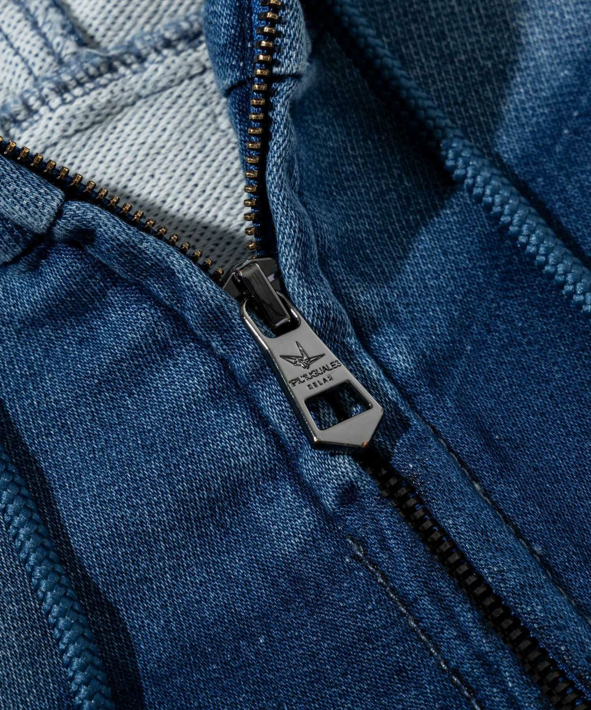 カモ柄ジョグデニムパーカー / インディゴ【USO-26060】