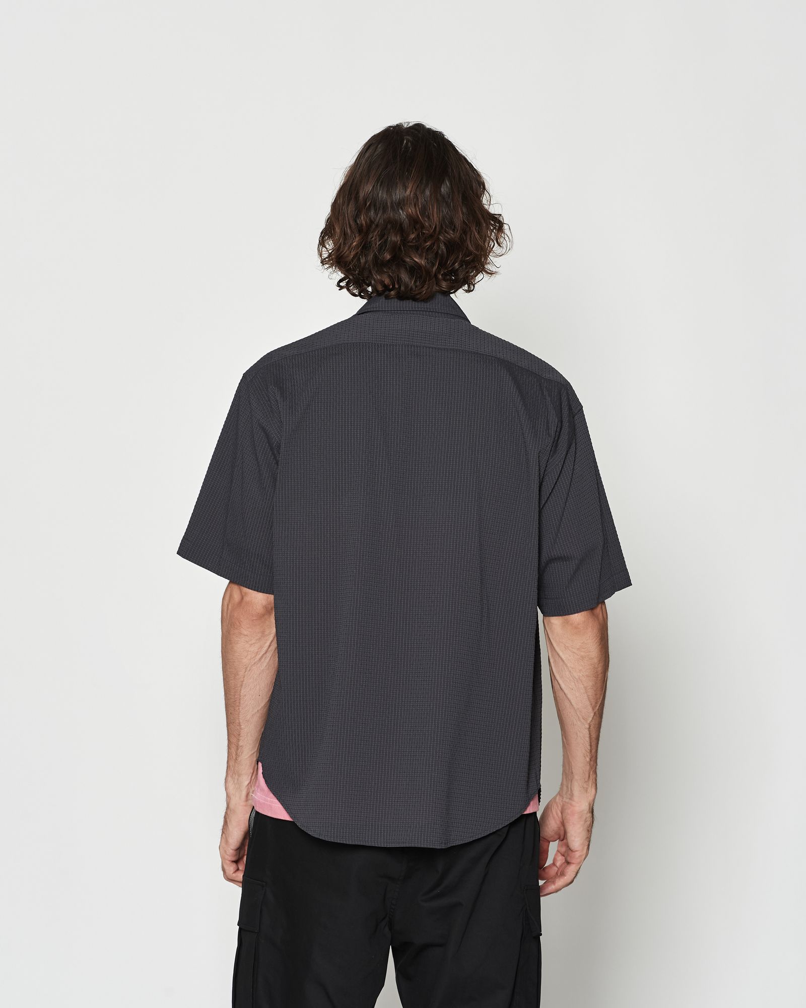 ☆先行予約☆ Dot Air®ジップアップショートスリーブシャツ / Dot Air® Zip Up S/S Shirt / CHARCOAL【SH2601】