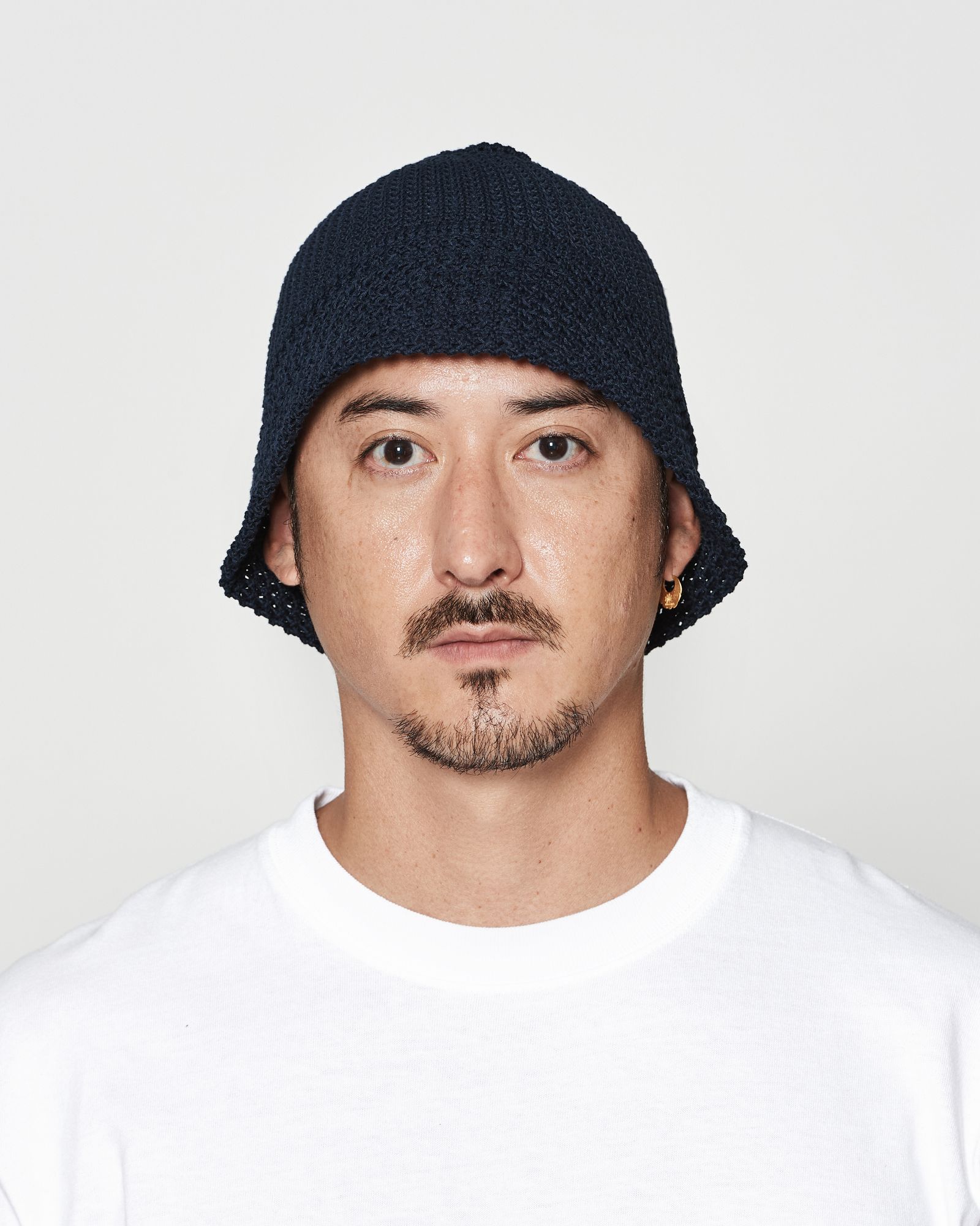 ☆先行予約☆muta MARINE × ACANTHUS  / メッシュニットバケットハット / Mesh Knit Bucket Hat / NAVY 【MA2624】