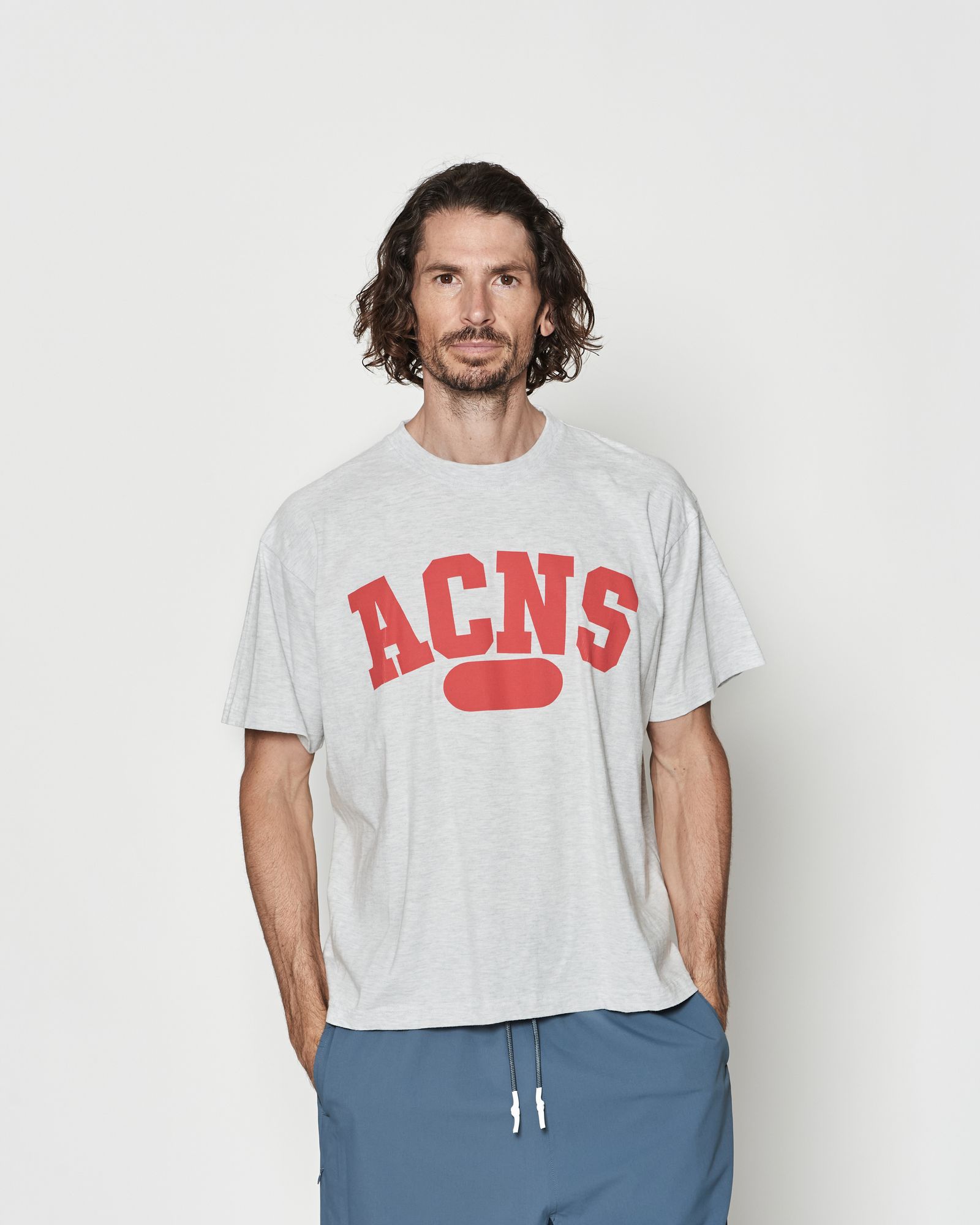 ☆先行予約☆ カレッジロゴTシャツ  /  Aging College Logo Tee / ASH GREY【CT2601】
