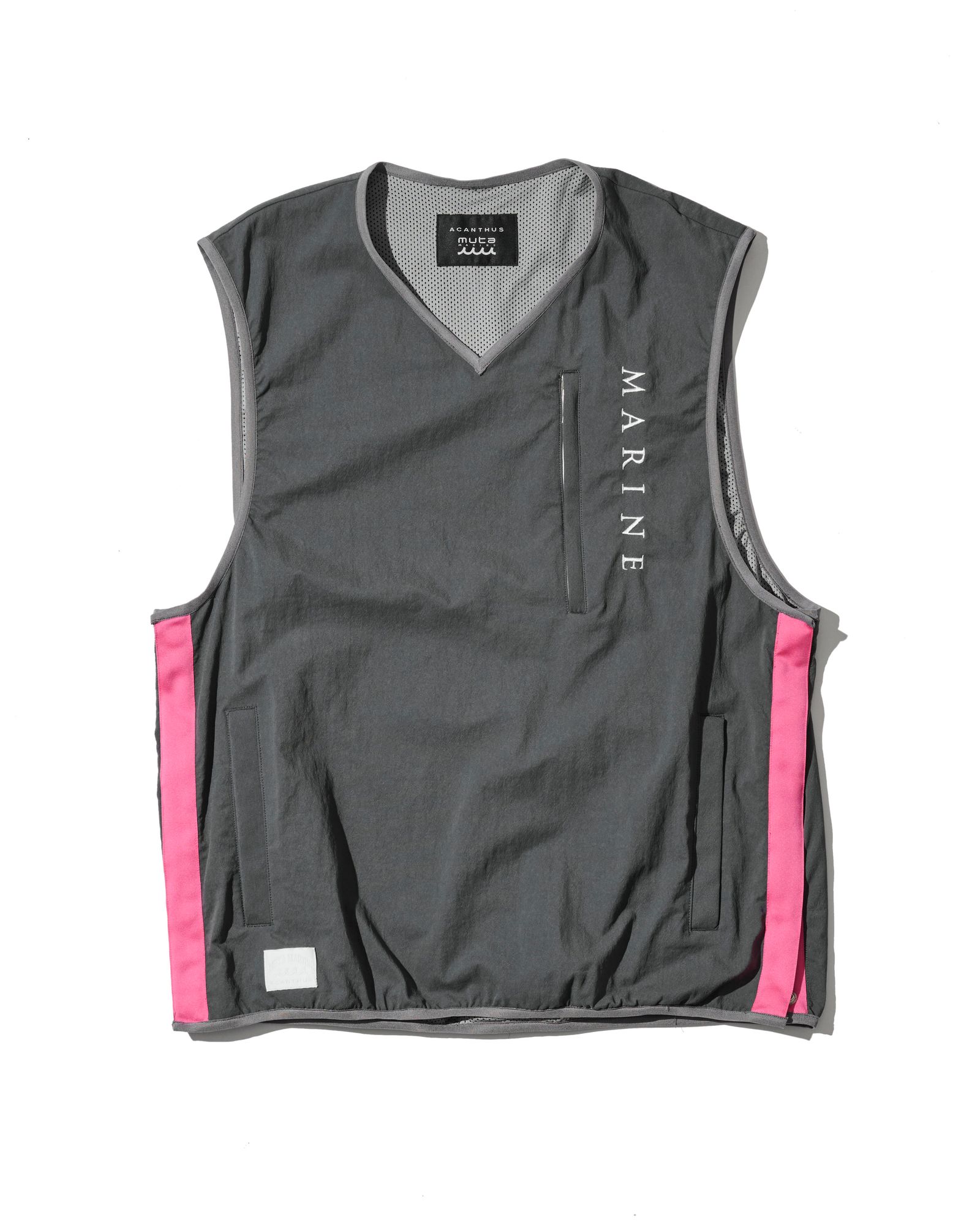 ☆先行予約☆muta MARINE × ACANTHUS  / フィールドベスト /  Field Vest / GREY【MA2722】