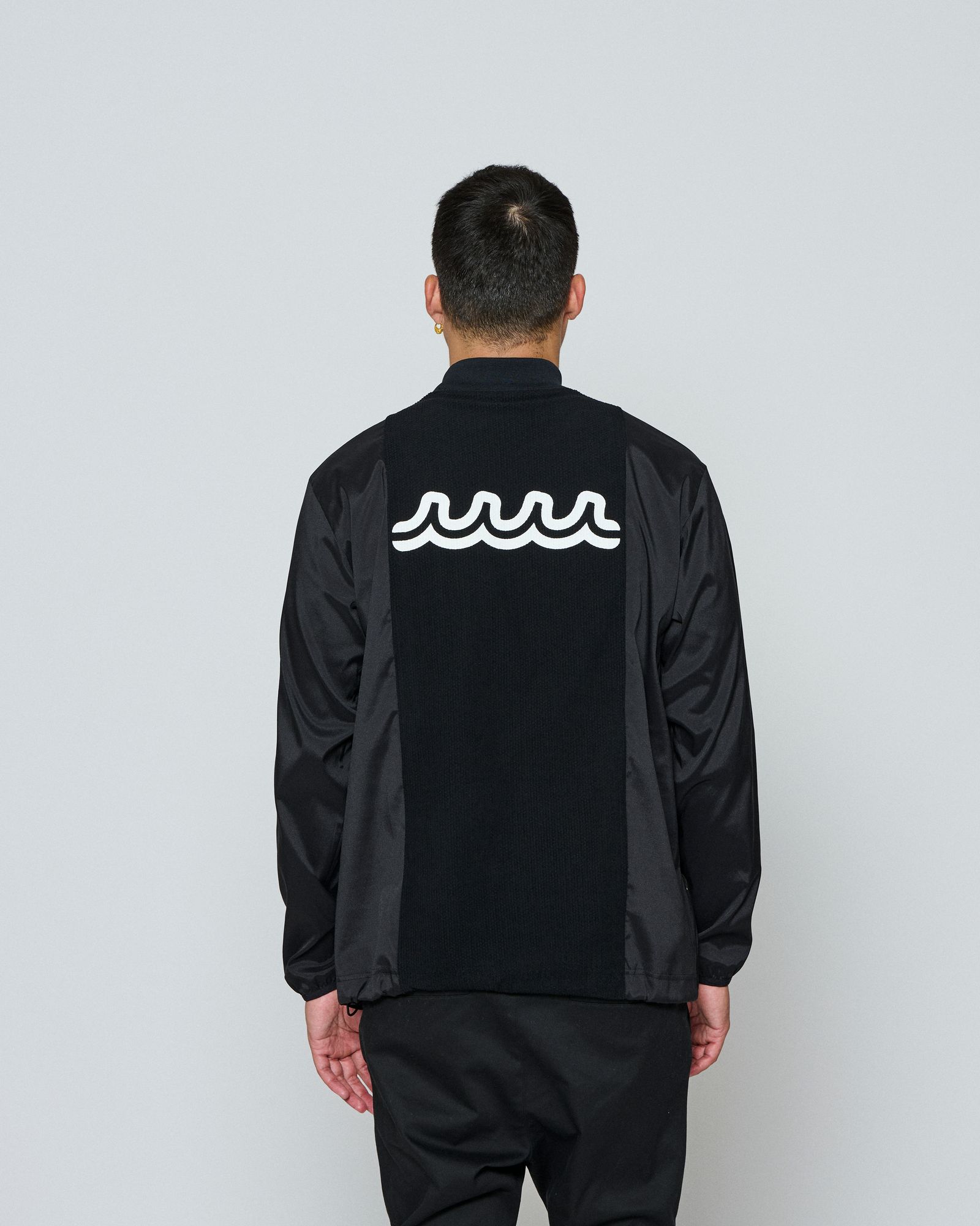 ☆先行予約☆ muta MARINE × ACANTHUS / モックネックロングスリーブトップ / Split Mockneck L/S Top / BLACK 【MA2658】