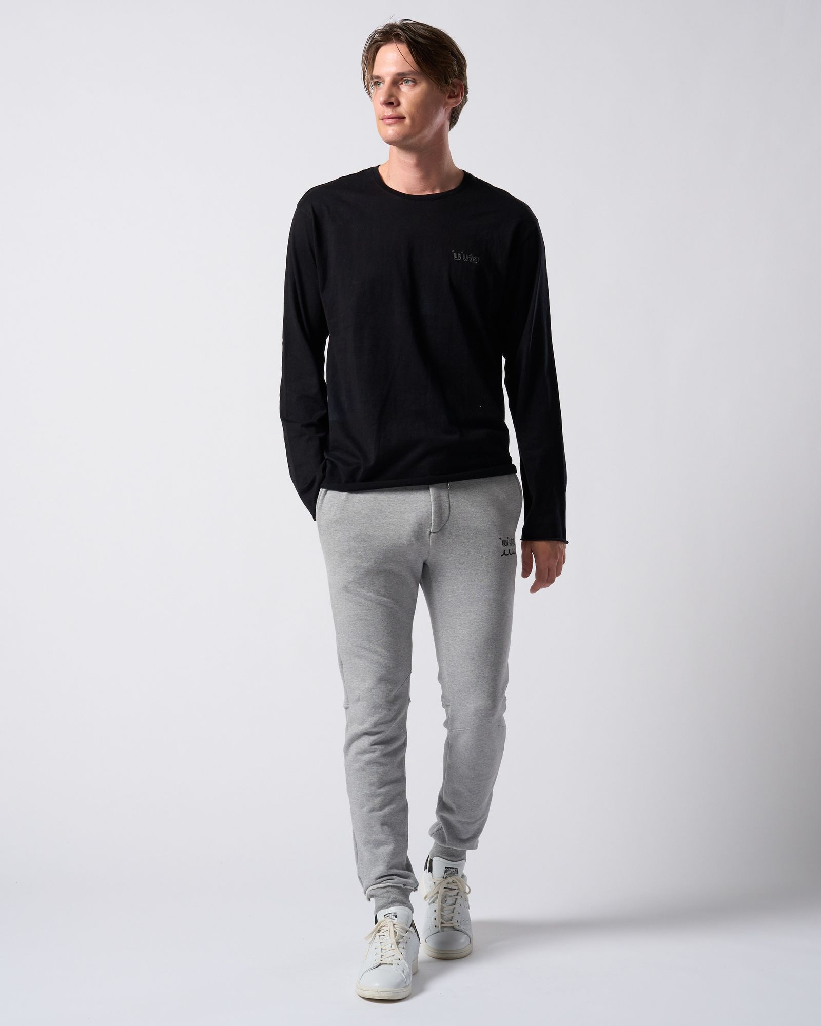 ☆先行予約☆ muta × wjk  / 高密度ストレッチ裏毛リブスウェットパンツ / super urake rib sweat pants / T.GRAY[503 mw07j]