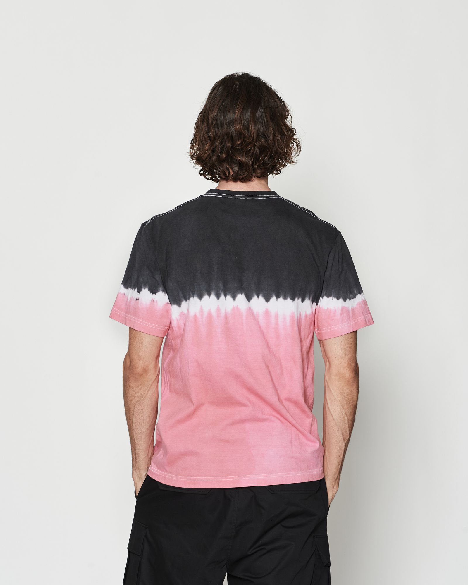 ☆先行予約☆ タイダイTシャツ  /  Contrast Tie-dye Tee / PINK BLACK【CT2604】