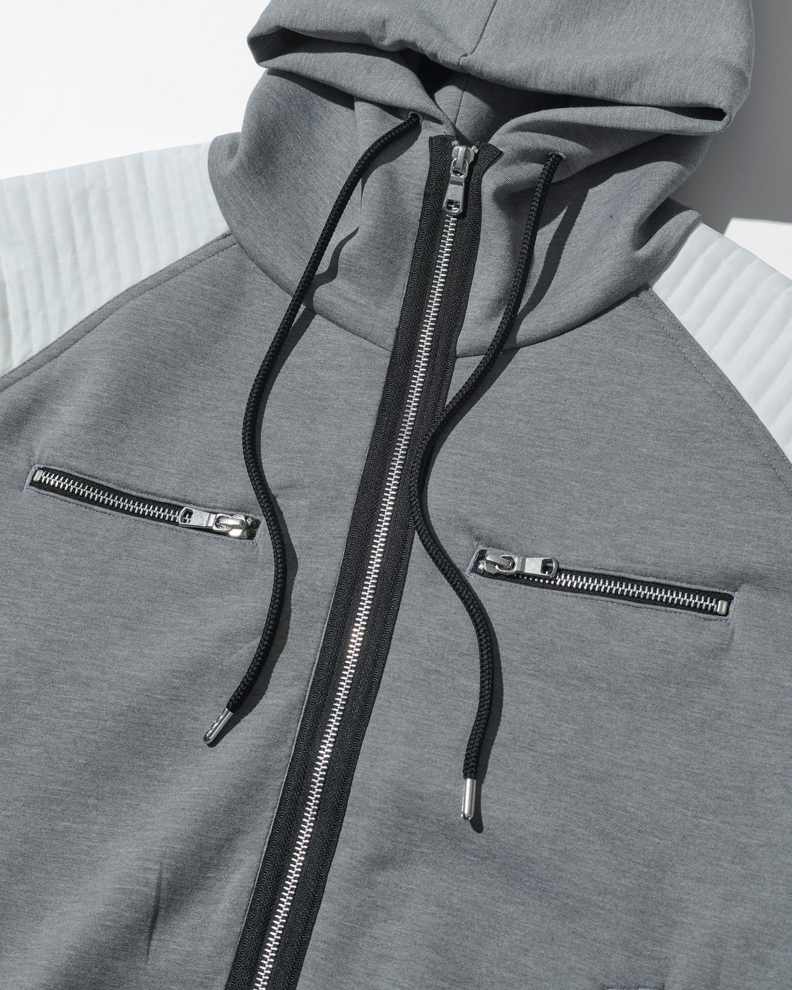 Double-knit Biker Hoodie / バイカーフーディ / GRAY 【DK2501】