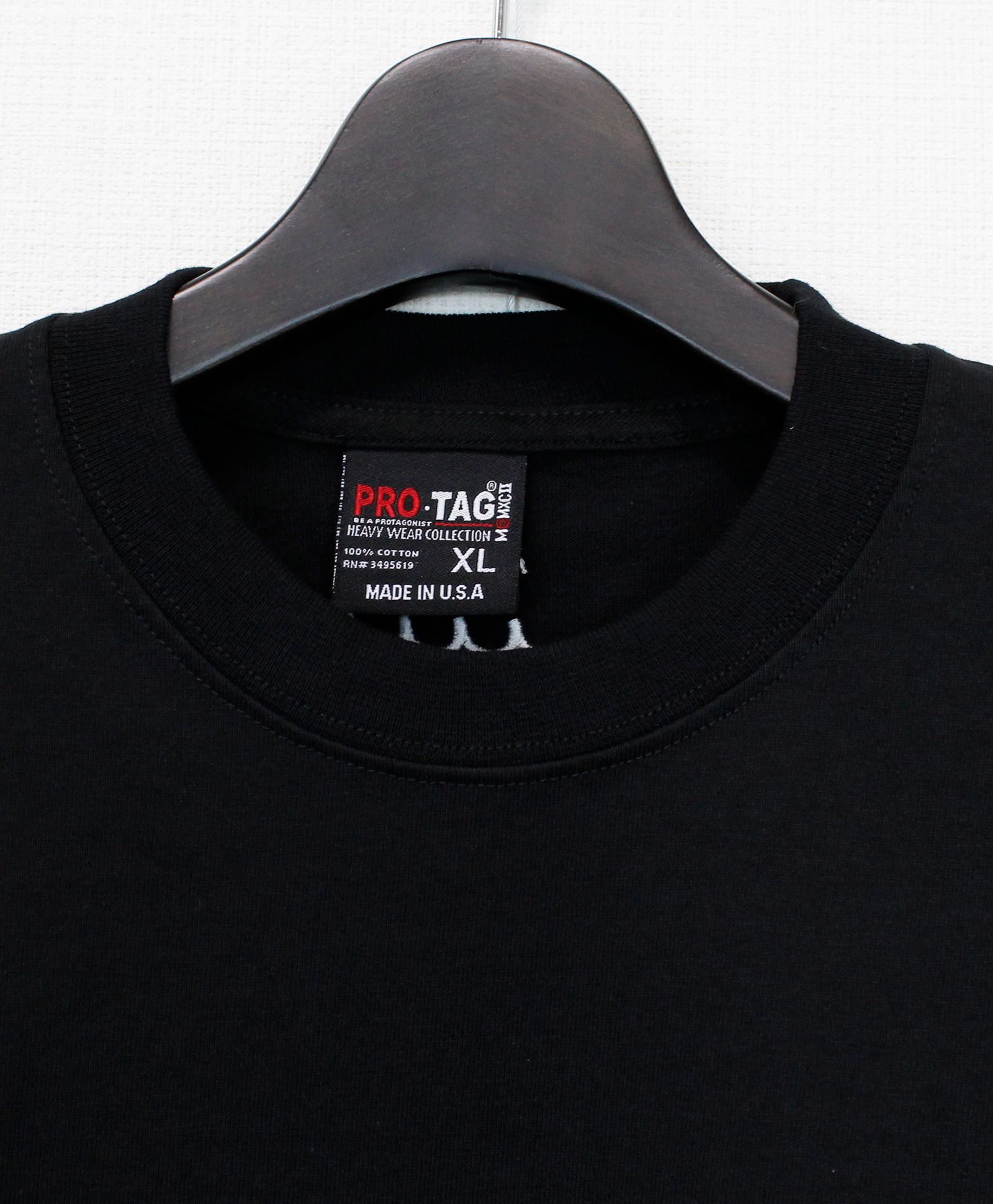 ACANTHUS × muta MARINE / muta muta Old Logo Tee×PRO TAG BODY / ロゴTシャツ / BLACK 【MA2524】