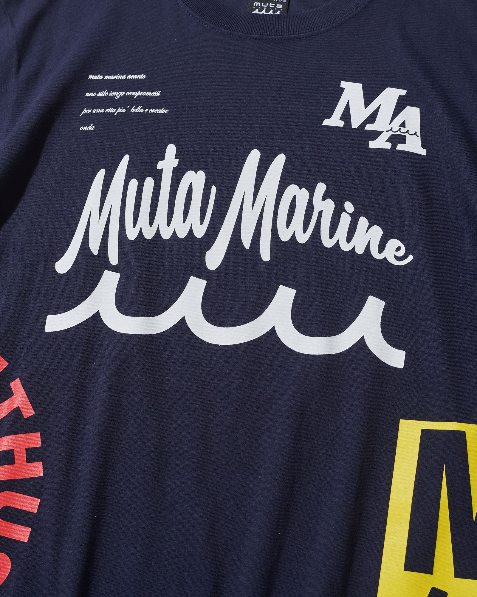 ☆先行予約☆muta MARINE × ACANTHUS  / テストプリントTシャツ  /  Test Print Tee / NAVY【MA2612】