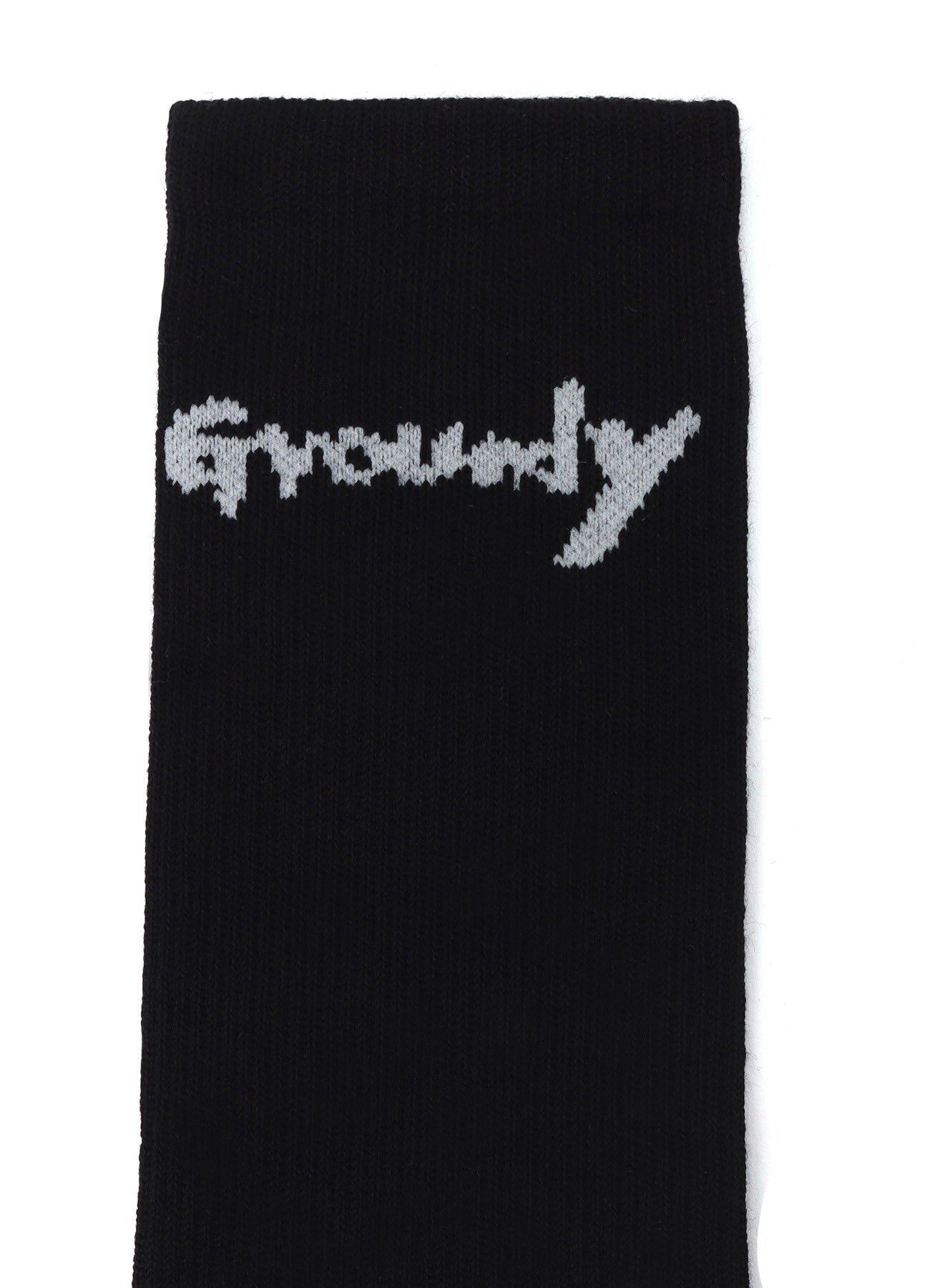 WOOL COTTON Ground Y LOGO TUBE SOCKS / ロゴチューブソックス / ブラック [GL-M02-053-2-02]