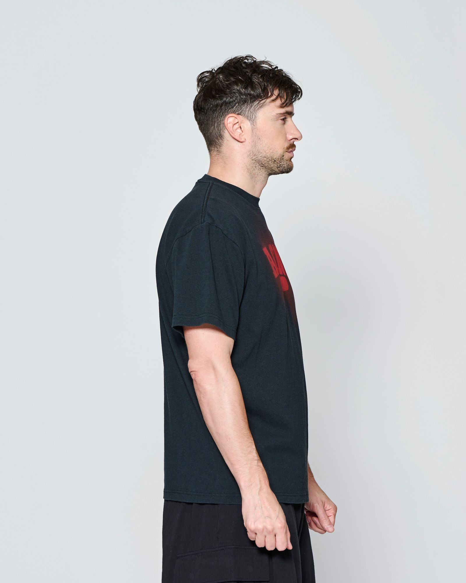 ☆先行予約☆ ヴィンテージ ロゴ Tシャツ  /  Vintage Wash Bleeding Logo Tee / BLACK【CT2706】