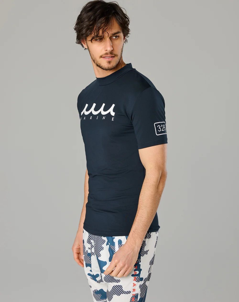 ラッシュTシャツ (WAVEロゴ) / ネイビー[MMTK-439009]