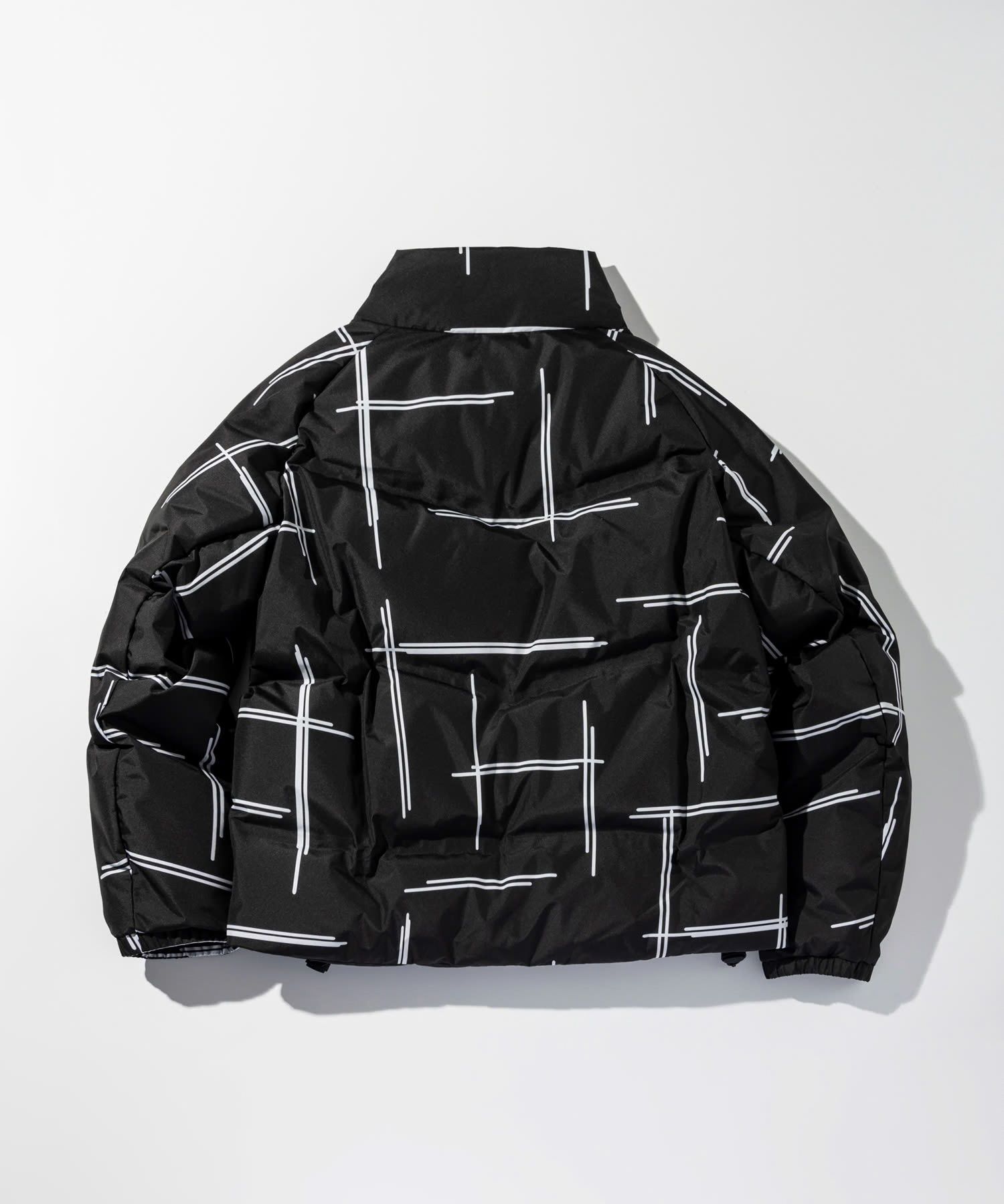 ☆先行予約☆1PIU1UGUALE3 RELAX × +phenix / スタンドカラーショートダウンジャケット WINDSTOPPER プロダクト by GORE-TEX LABS / ウィンドストッパー / ゴアテックス  / ブラック×ホワイト【USO-26132】