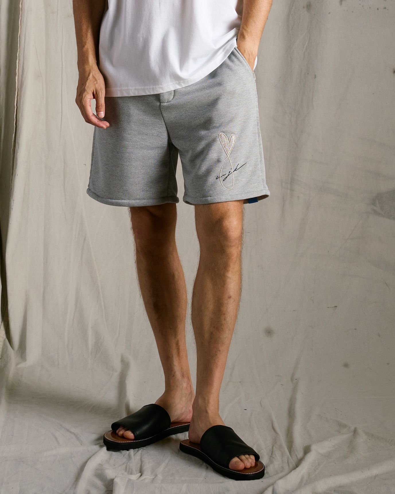☆先行予約☆Maison Honoré Paris× wjk  / ハートフィッシュフレンチテリーショーツ / heart fish dry french terry shorts / t.gray 【505 hw03k】