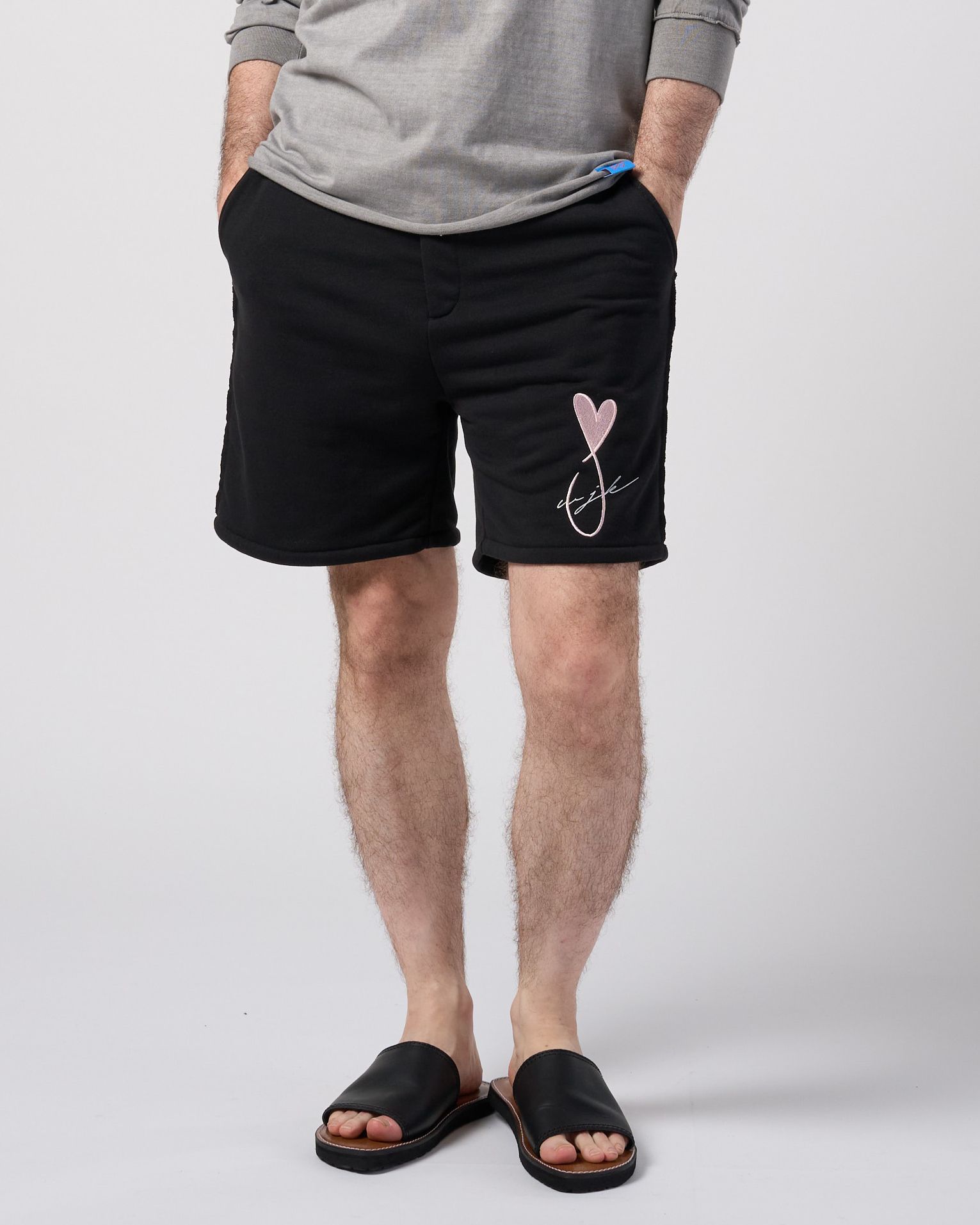 ☆先行予約☆Maison Honoré Paris× wjk  / ハートフィッシュフレンチテリーショーツ / heart fish dry french terry shorts / black 【505 hw03k】