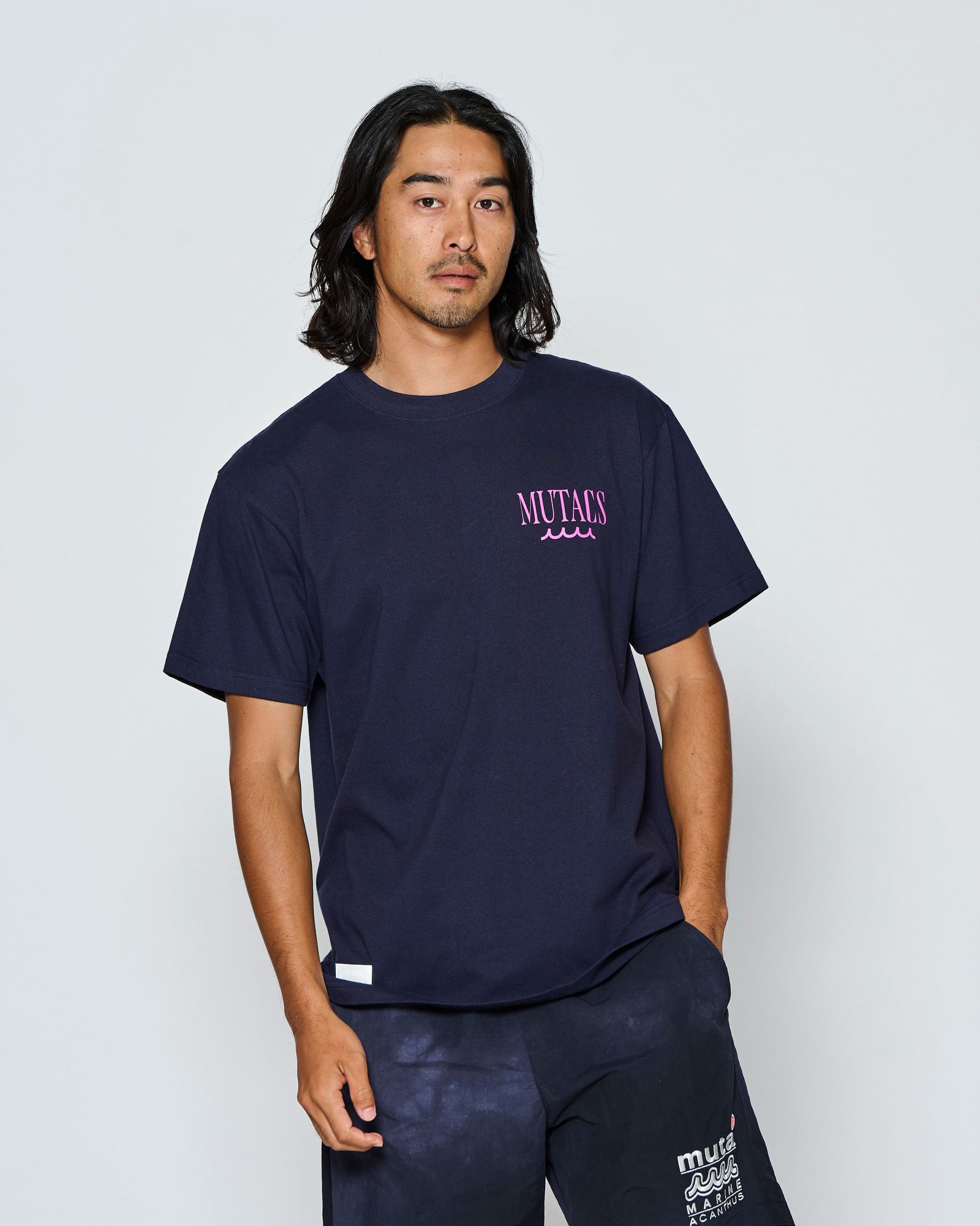 ☆先行予約☆muta MARINE × ACANTHUS  / サーフマンTシャツ /  Surf Man Tee / NAVY【MA2719】