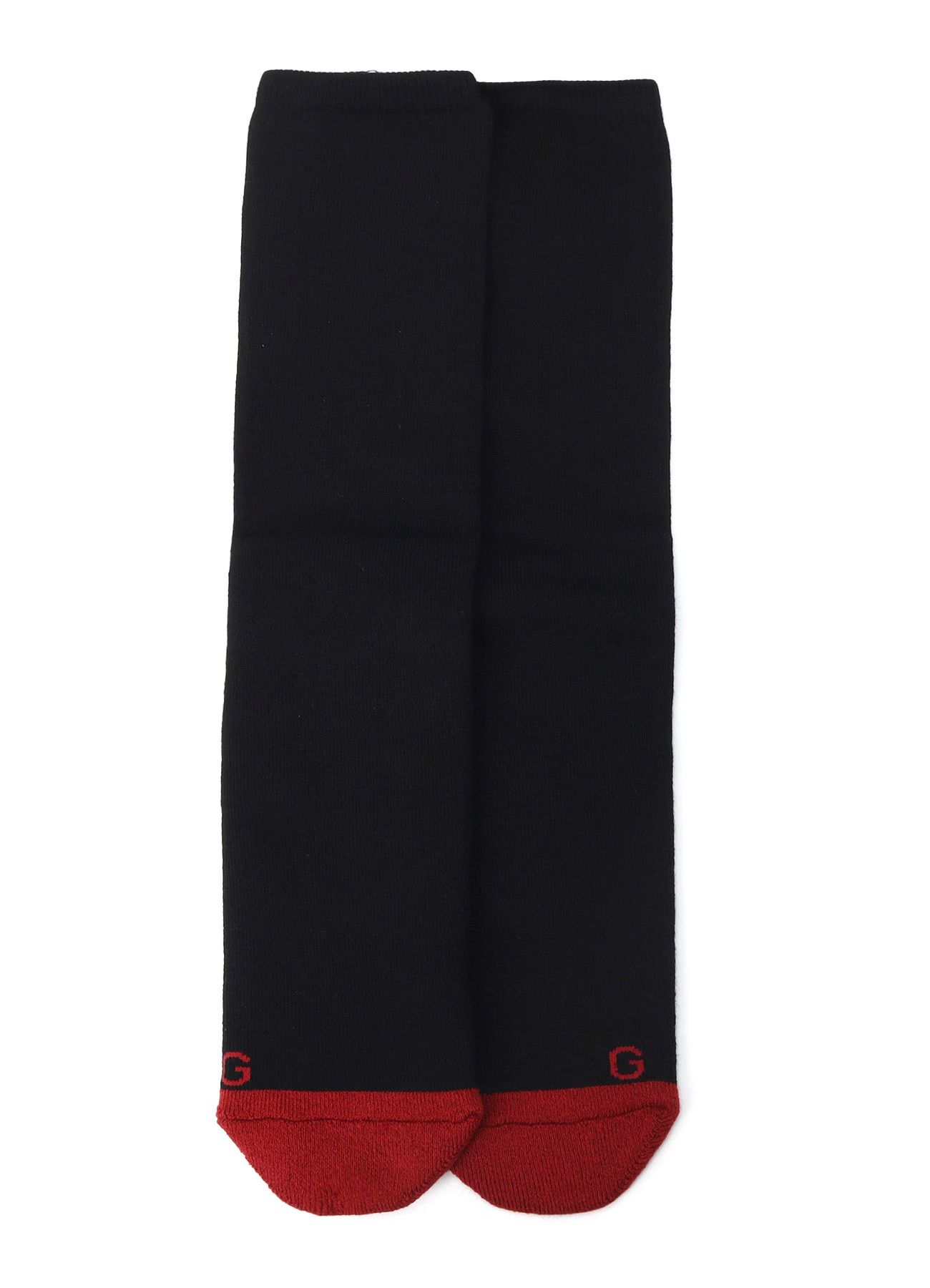 WOOL COTTON TWO TONE TUBE SOCKS / ツートンカラーチューブソックス / ブラック [GL-M01-052-1-02]