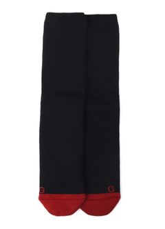 WOOL COTTON TWO TONE TUBE SOCKS / ツートンカラーチューブソックス / ブラック [GL-M01-052-1-02]