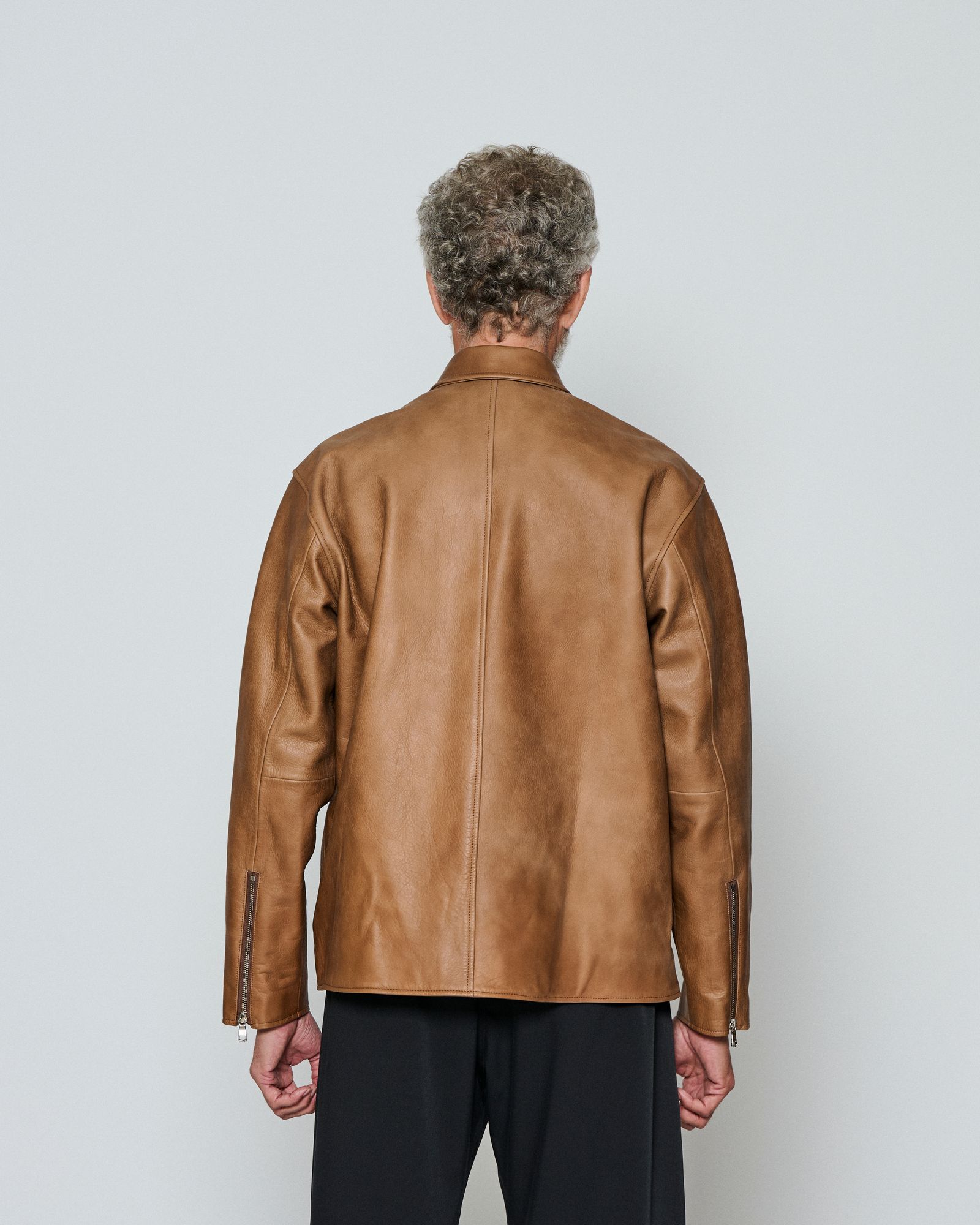 ☆先行予約販売☆  レザーカラーライダースジャケット / Leather Collor Riders Jacket  / CAMEL 【L2602】