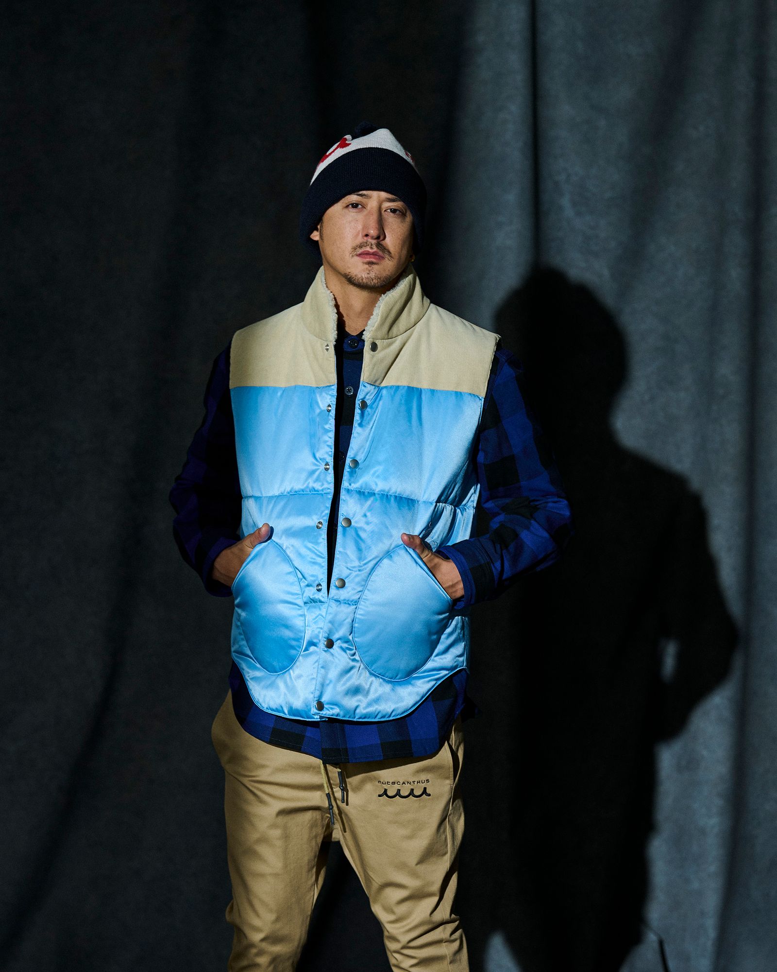 muta MARINE × ACANTHUS / シンサレートマウンテンベスト / Thinsulate Mountain Vest / BLUE 【MA2667】