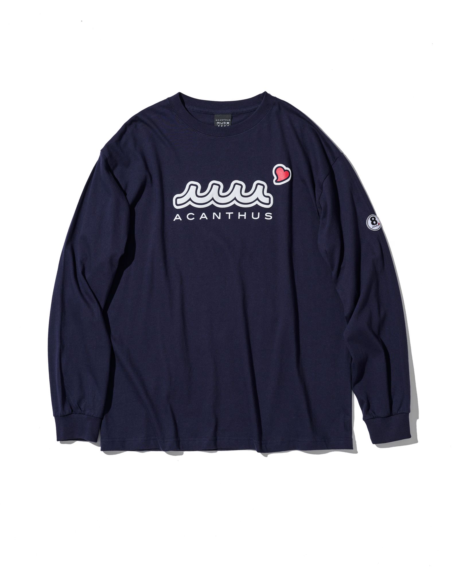 ☆先行予約☆ muta MARINE × ACANTHUS / スイートエクストラロゴロングスリーブTEE / Sweet Extra Logo L/S Tee / NAVY 【MA2698】