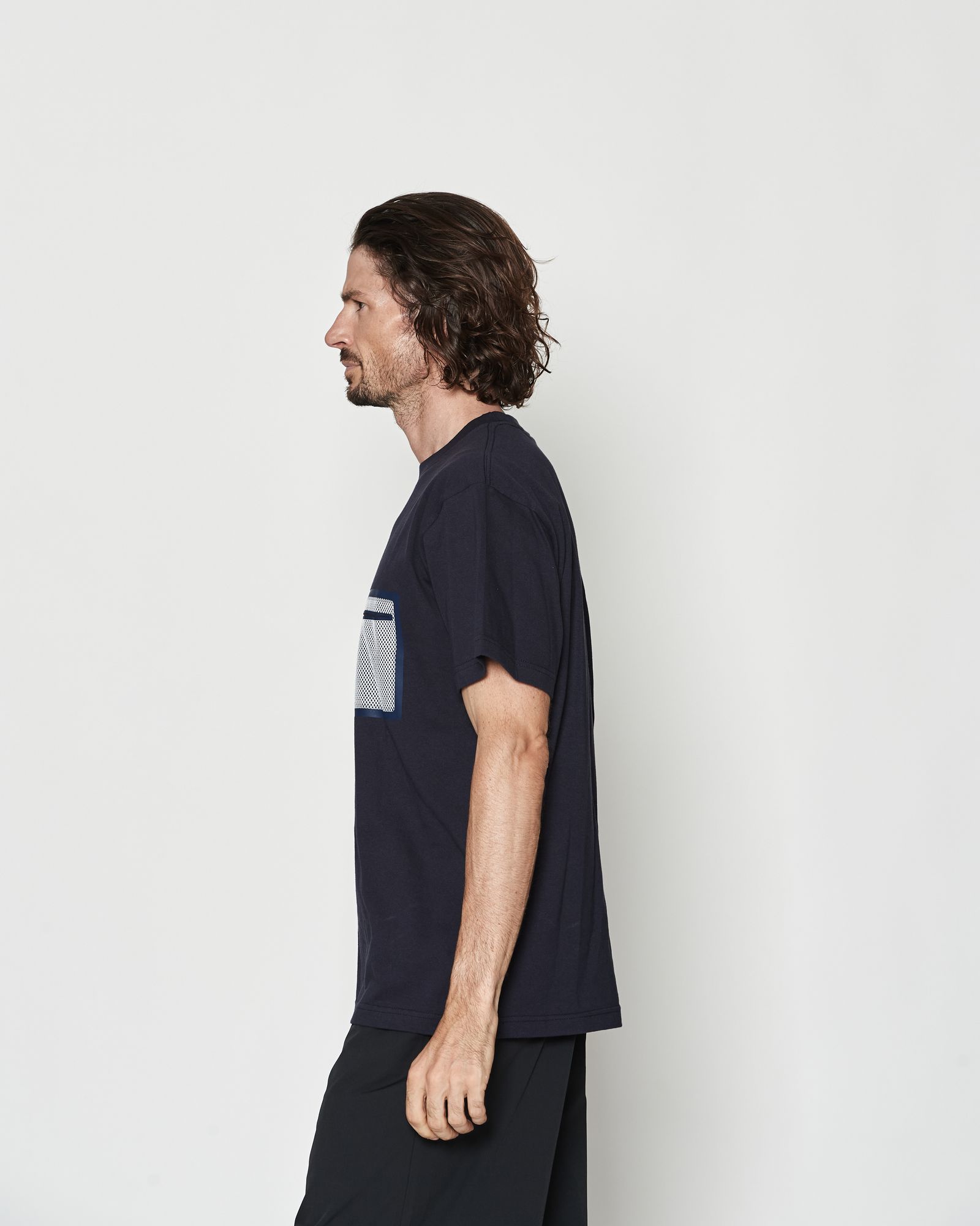 ☆先行予約☆ メッシュトリミングポケットTシャツ  /  Mesh Trimming Pocket Tee / NAVY【CT2605】