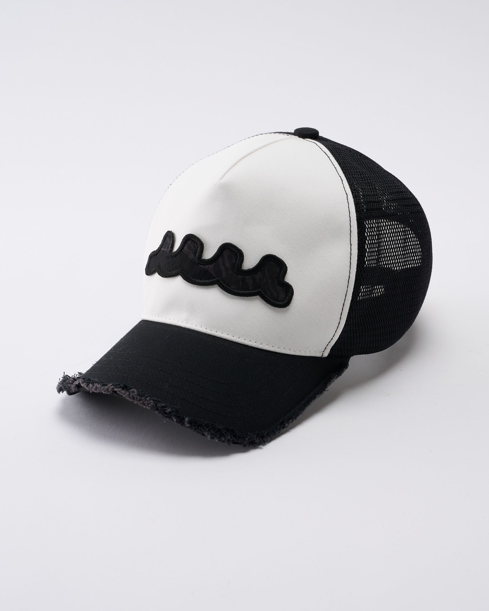 ☆先行予約☆muta × wjk  / ウェーブ カットオフ メッシュキャップ / wave cut-off mesh cap / BLACK x WHITE 【810 mw05i】