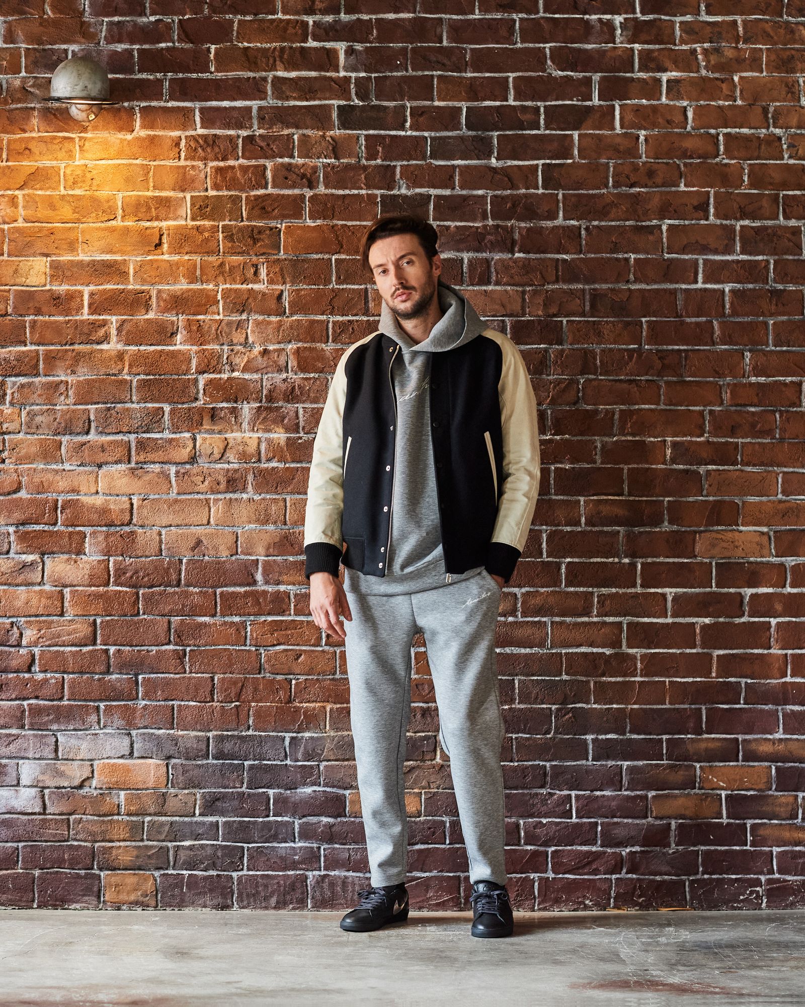 Studium Jacket / スタジアムジャケット / BLACK WHITE 【ST2301】