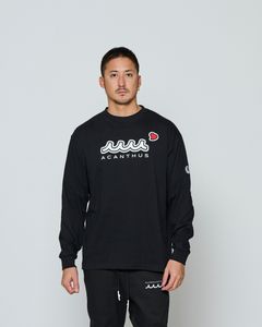 ☆先行予約☆ muta MARINE × ACANTHUS / スイートエクストラロゴロングスリーブTEE / Sweet Extra Logo L/S Tee / BLACK 【MA2698】