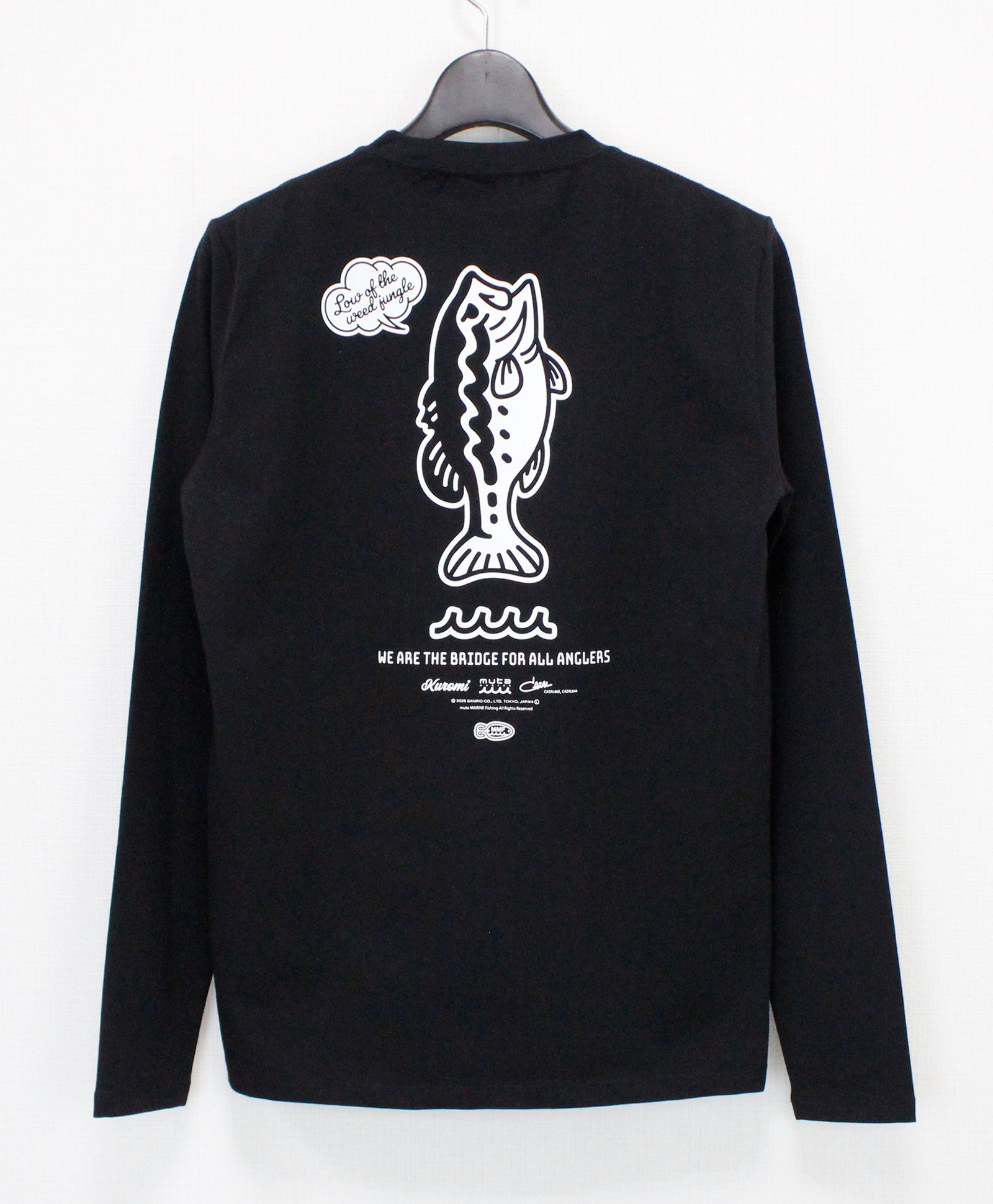 Kuromi × muta MARINE Fishing ストレッチロングスリーブTシャツ / ブラック [MFMP-434779]