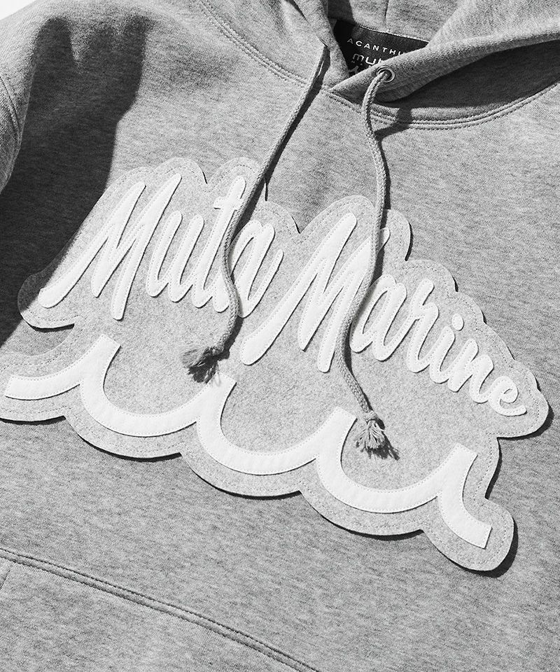 ACANTHUS x muta MARINE / muta Script Logo Hooded Sweatshirts / パーカー / GREY / MA2432