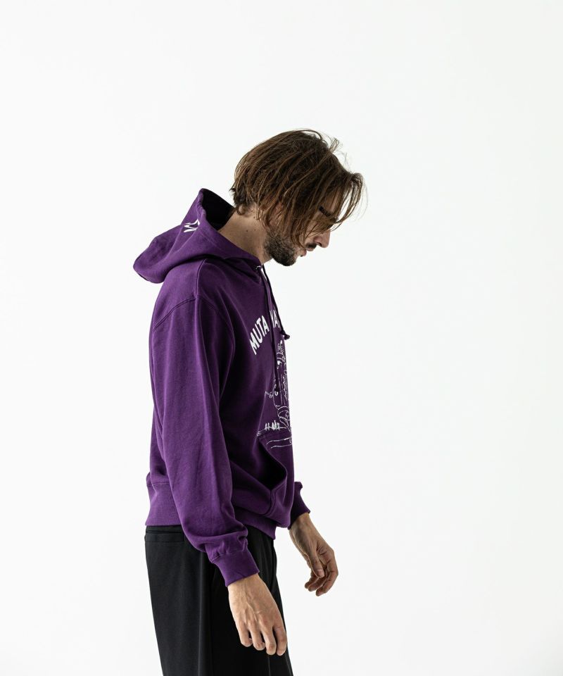 ACANTHUS x mutaMARINE / ohtadesigh×SToL Hand Paint Hooded Sweatshirt / PURPLE