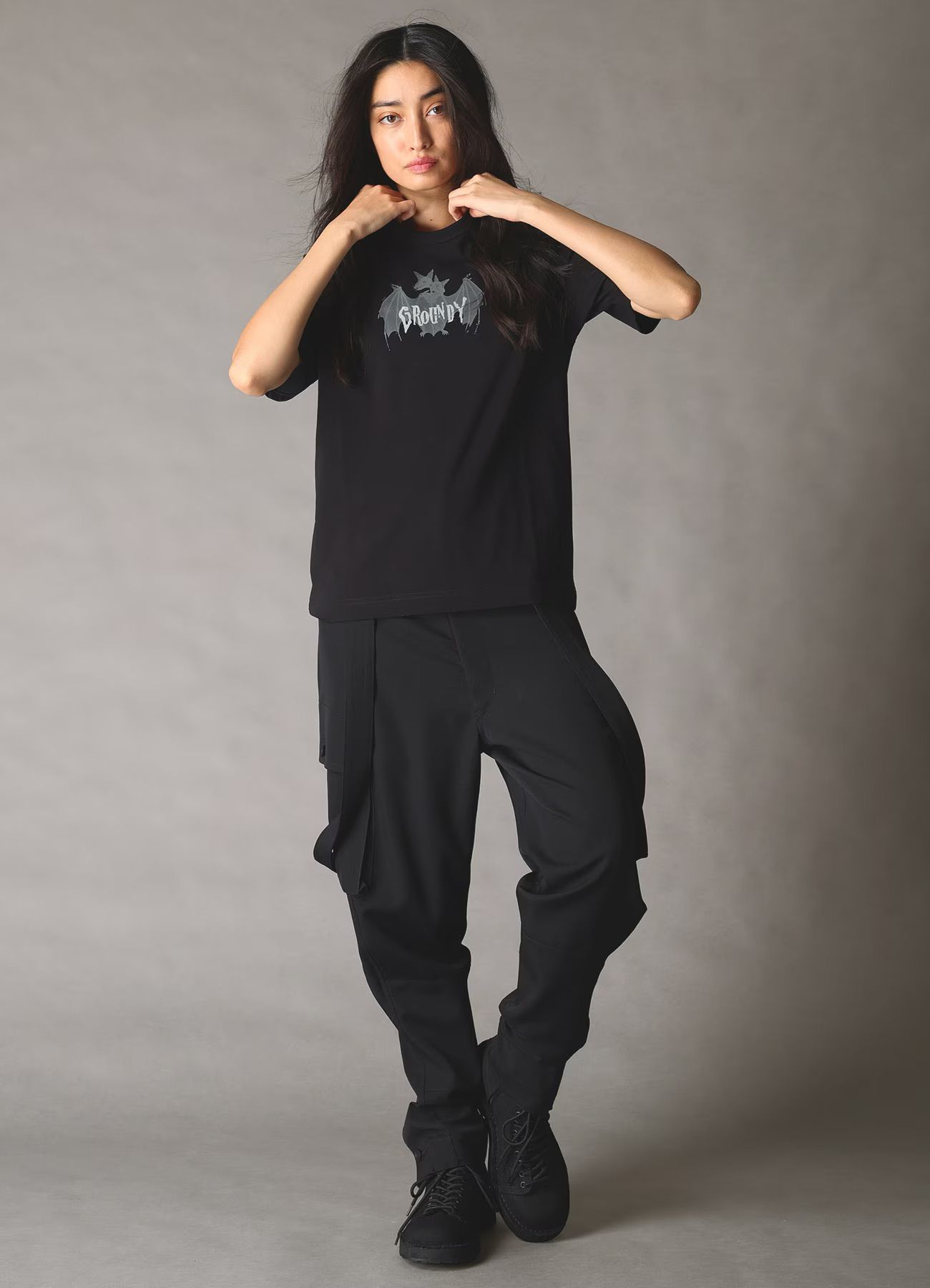 BAT T-SHIRT A / BLACK [GQ-T05-071-1]