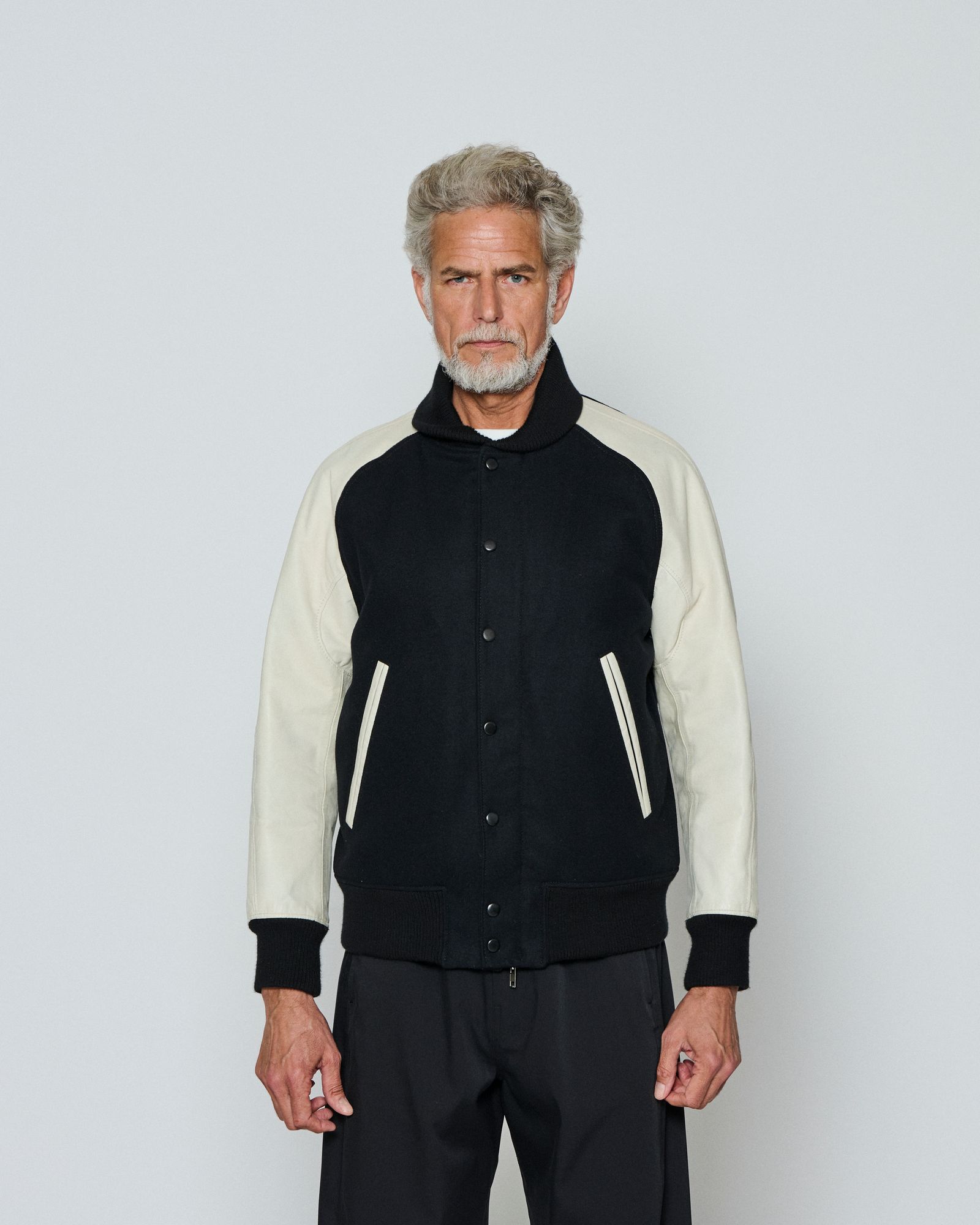 ☆先行予約販売☆  Studium Jacket / スタジアムジャケット / BLACK WHITE 【ST2301】