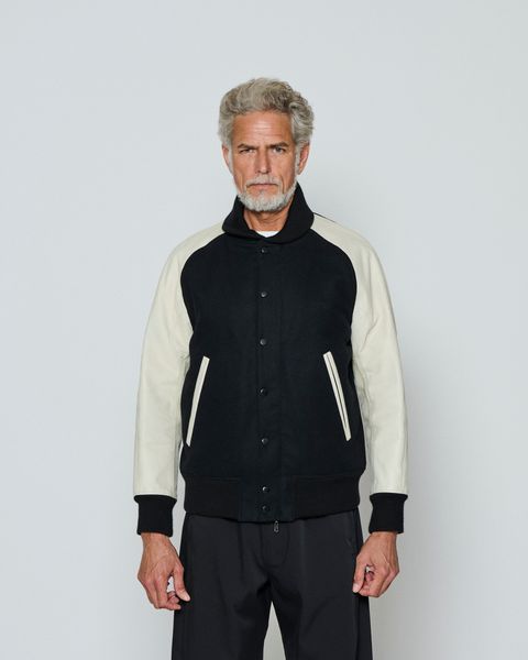 ☆先行予約販売☆  Studium Jacket / スタジアムジャケット / BLACK WHITE 【ST2301】