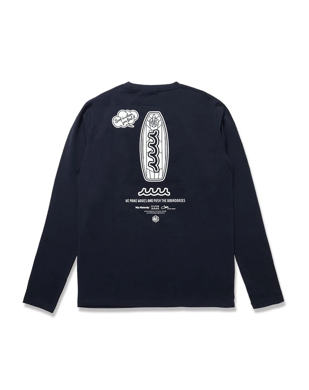 My Melody × muta MARINE SURFING ストレッチロングスリーブTシャツ / ネイビー [MMMP-434771] ⭐︎3月5日より随時出荷⭐︎