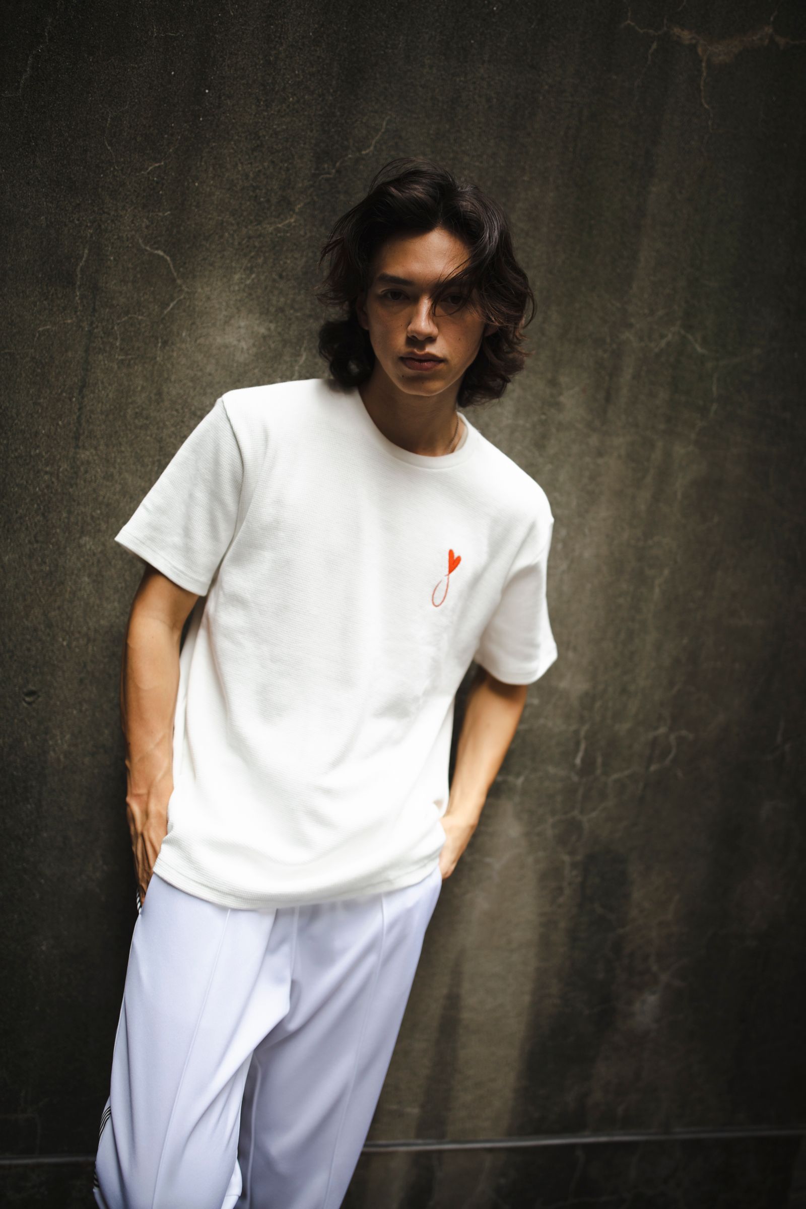 Tシャツ / Tiphanie / WHITE x RED