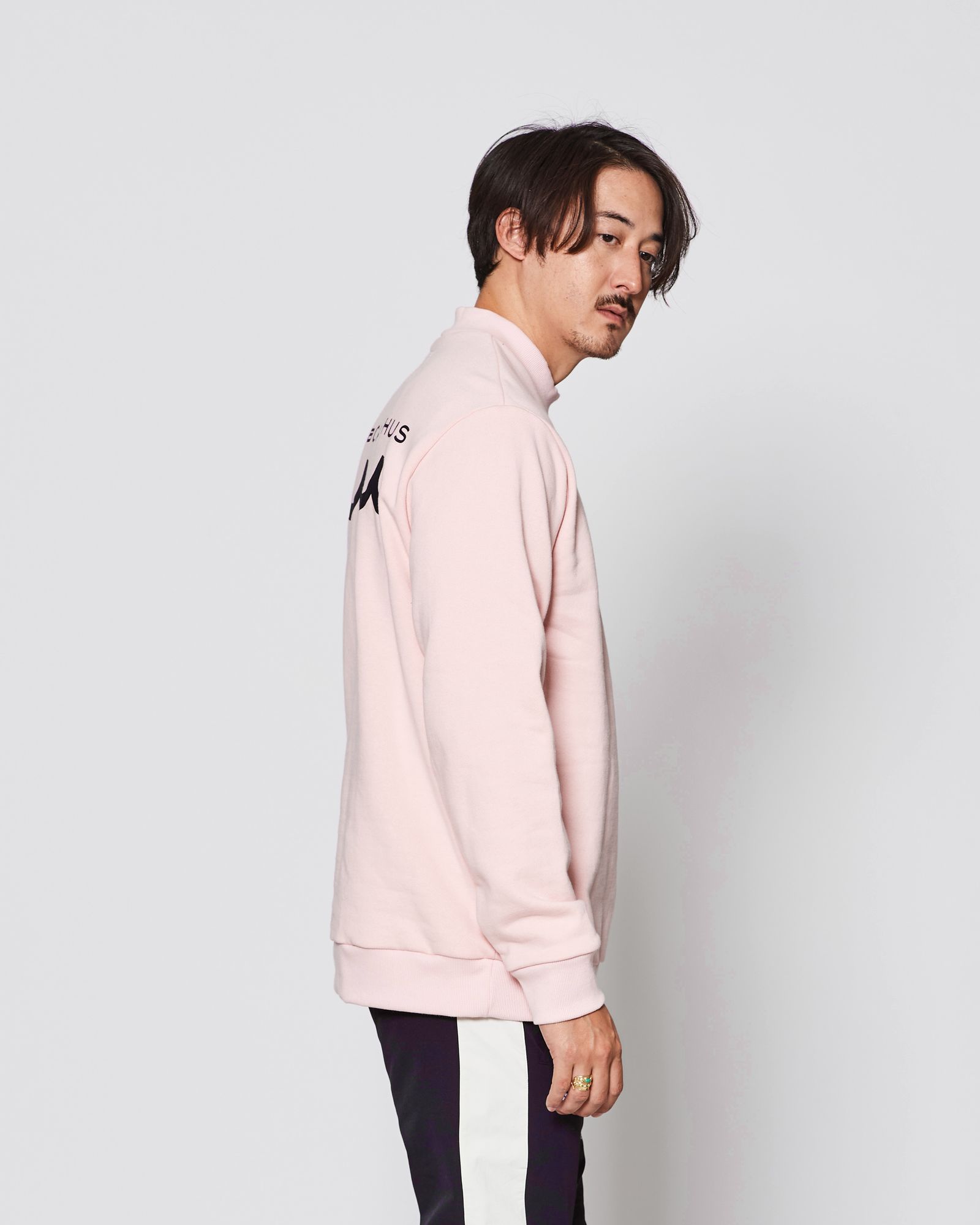 ☆先行予約販売2025年9月下旬～10月下旬頃入荷予定☆ ACANTHUS × muta MARINE / muta Mockneck Sweatshirts / スウェット / PINK 【MA2535】