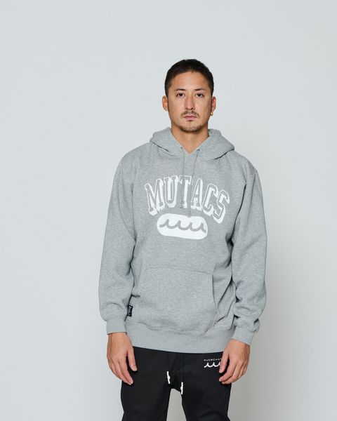 ☆先行予約☆ muta MARINE × ACANTHUS / カレッジロゴフーディー /パーカー / Shadow College Logo Hooded Sweatshirt / GREY 【MA2660】
