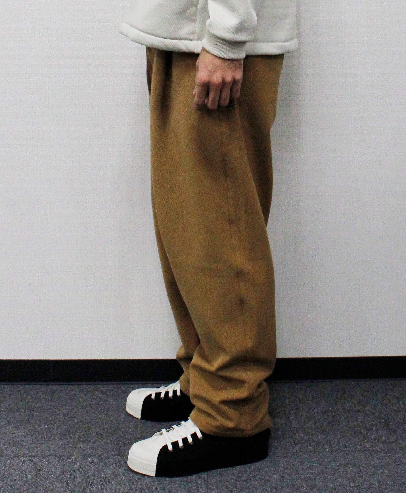 VISLYカシミヤタッチワンタックワイドパンツ / キャメル[65512]