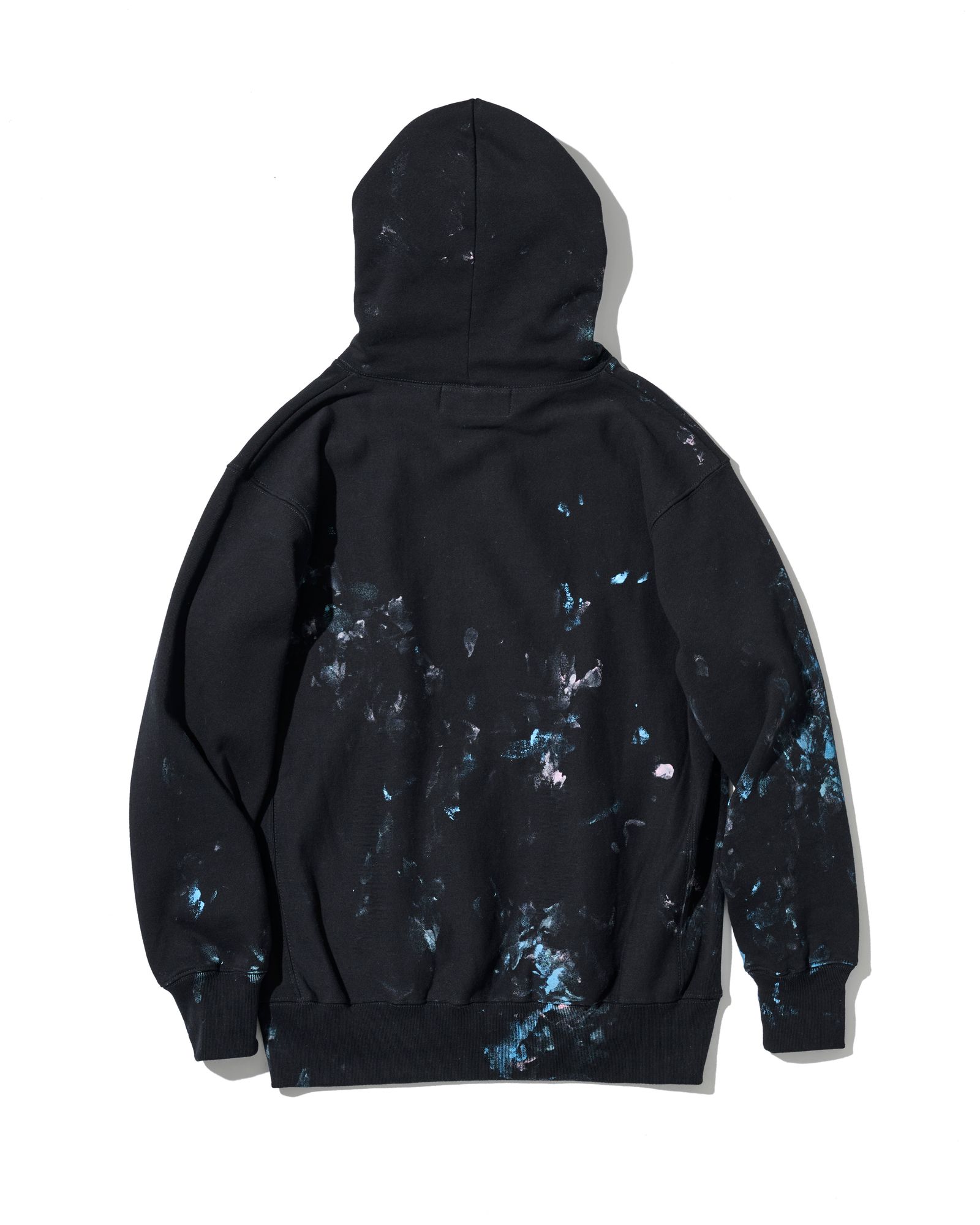 ☆先行予約☆  アブストラクトペイントフーディー / パーカー / Abstract Paint Hooded Sweatshirt / BLACK 【HJ2604】