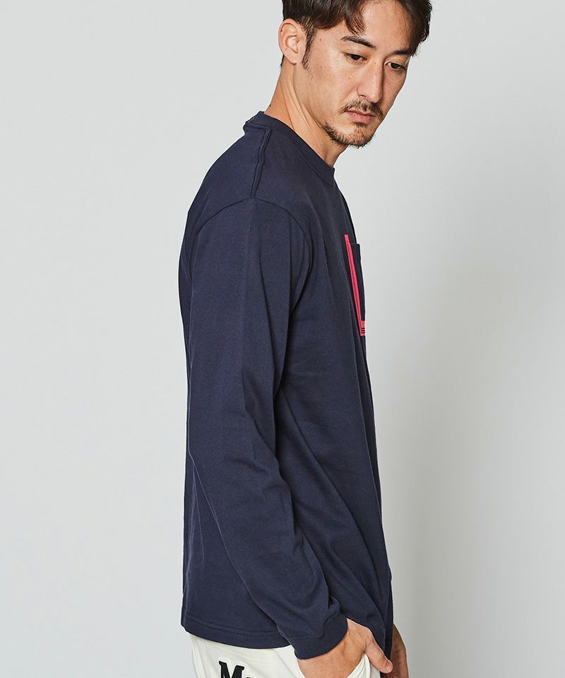【muta】ACANTHUS x muta Wave Line Pocket ロンT(送料込み) ACANTHUS - ACANTHUS x muta MARINE / muta Wave Line Pocket