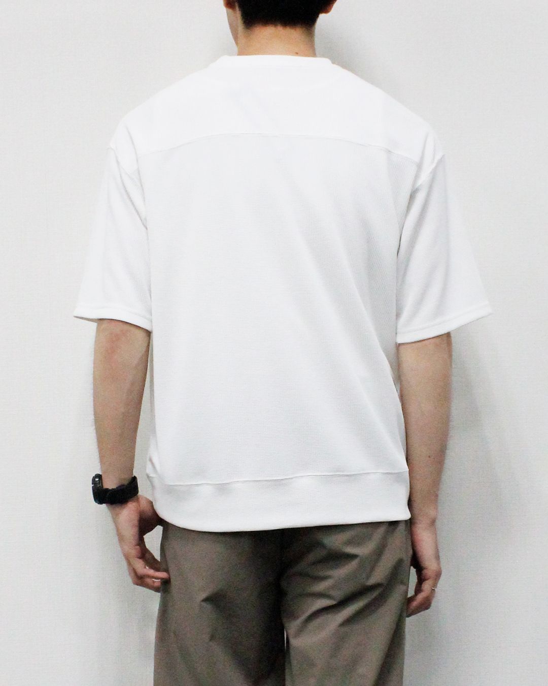 マルーデコットン30sワッフル 半袖Tシャツ  / ホワイト [76003]