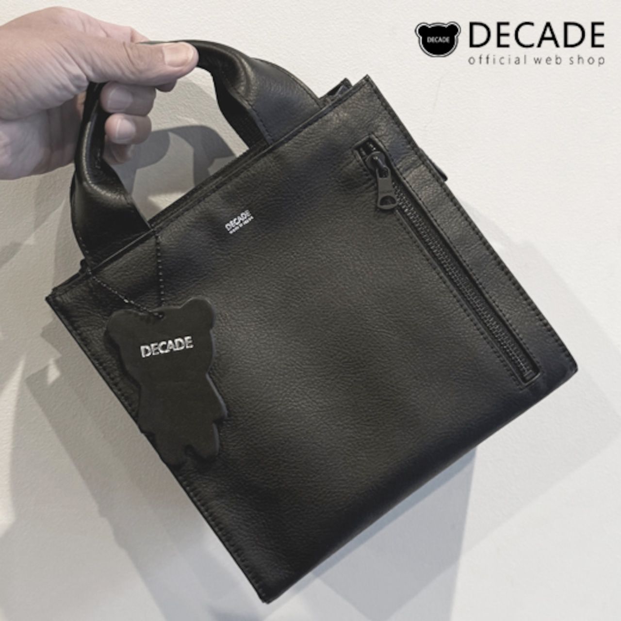 ミニバッグショルダー 防水レザータイプ  / Water Proof Leather Hand Mini Shoulder Bag / B-BK [0DCD-1540]