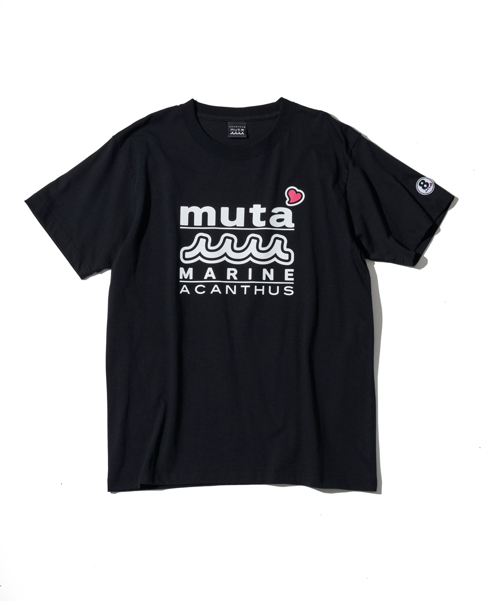 ☆先行予約☆muta MARINE × ACANTHUS  / Wネームロゴ半袖Tシャツ /  W-name logo S/S tee / BLACK【MA2728】