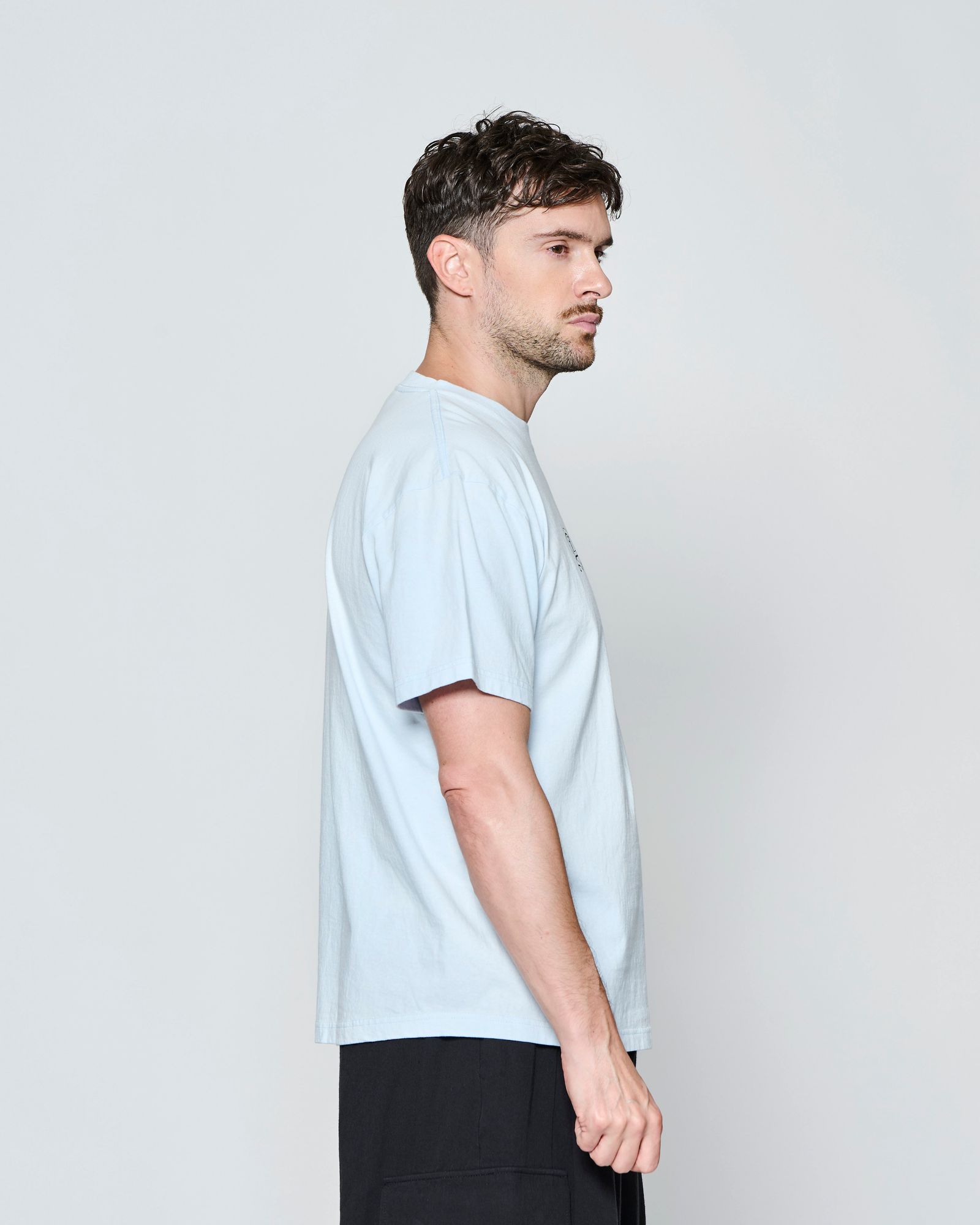 ☆先行予約☆ ヴィンテージ オールドイングリッシュ Tシャツ  /  Vintage Wash Old English Tee / SAX【CT2701】