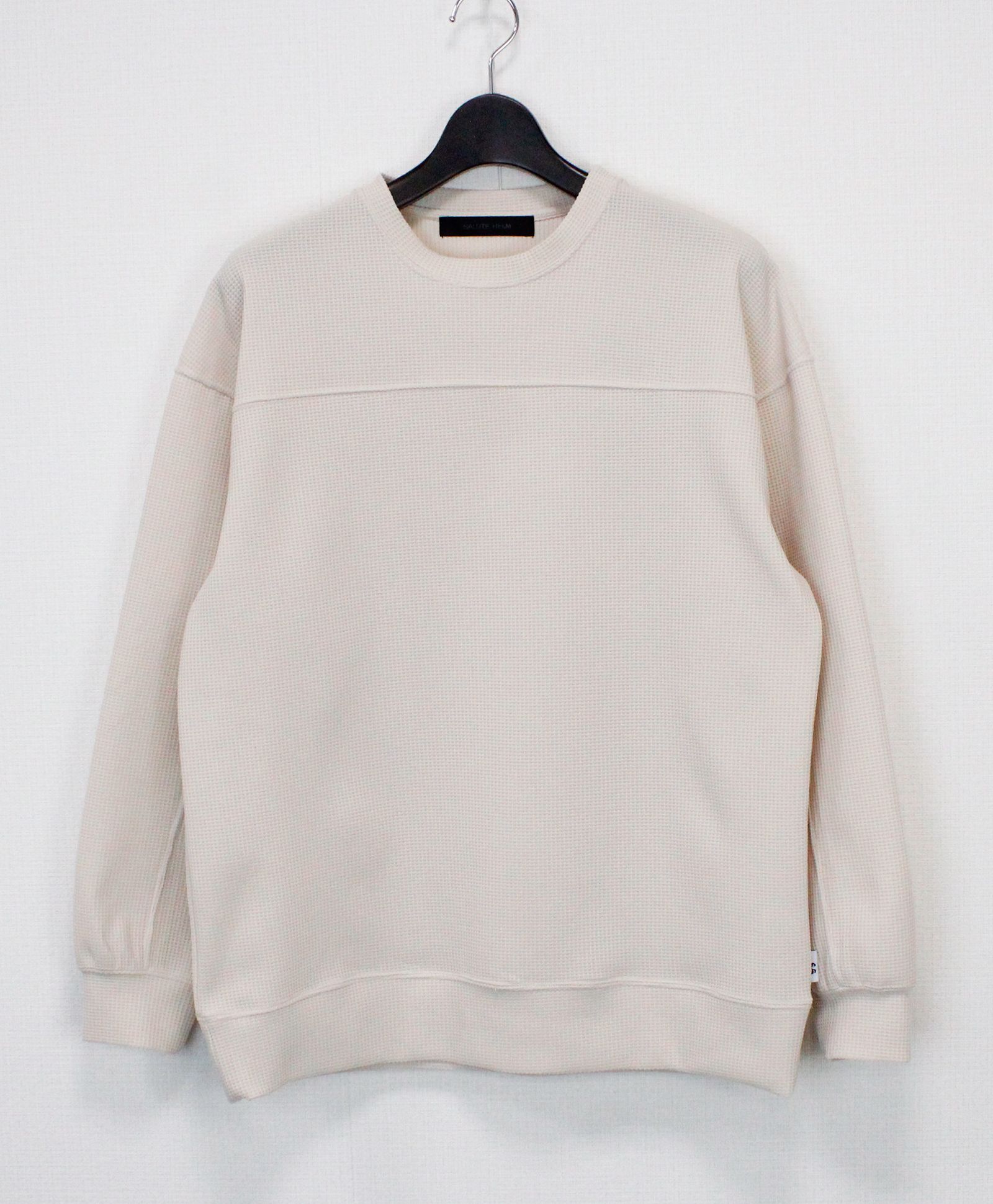 JOGGY ワッフル 切替クルー  / オフ[86004]