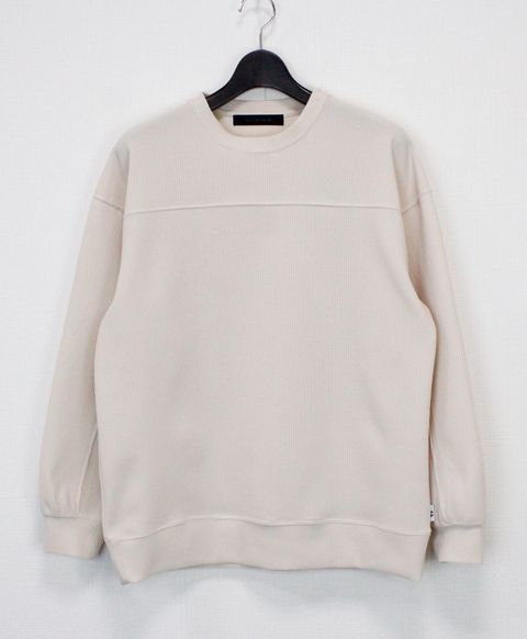 JOGGY ワッフル 切替クルー  / オフ[86004]