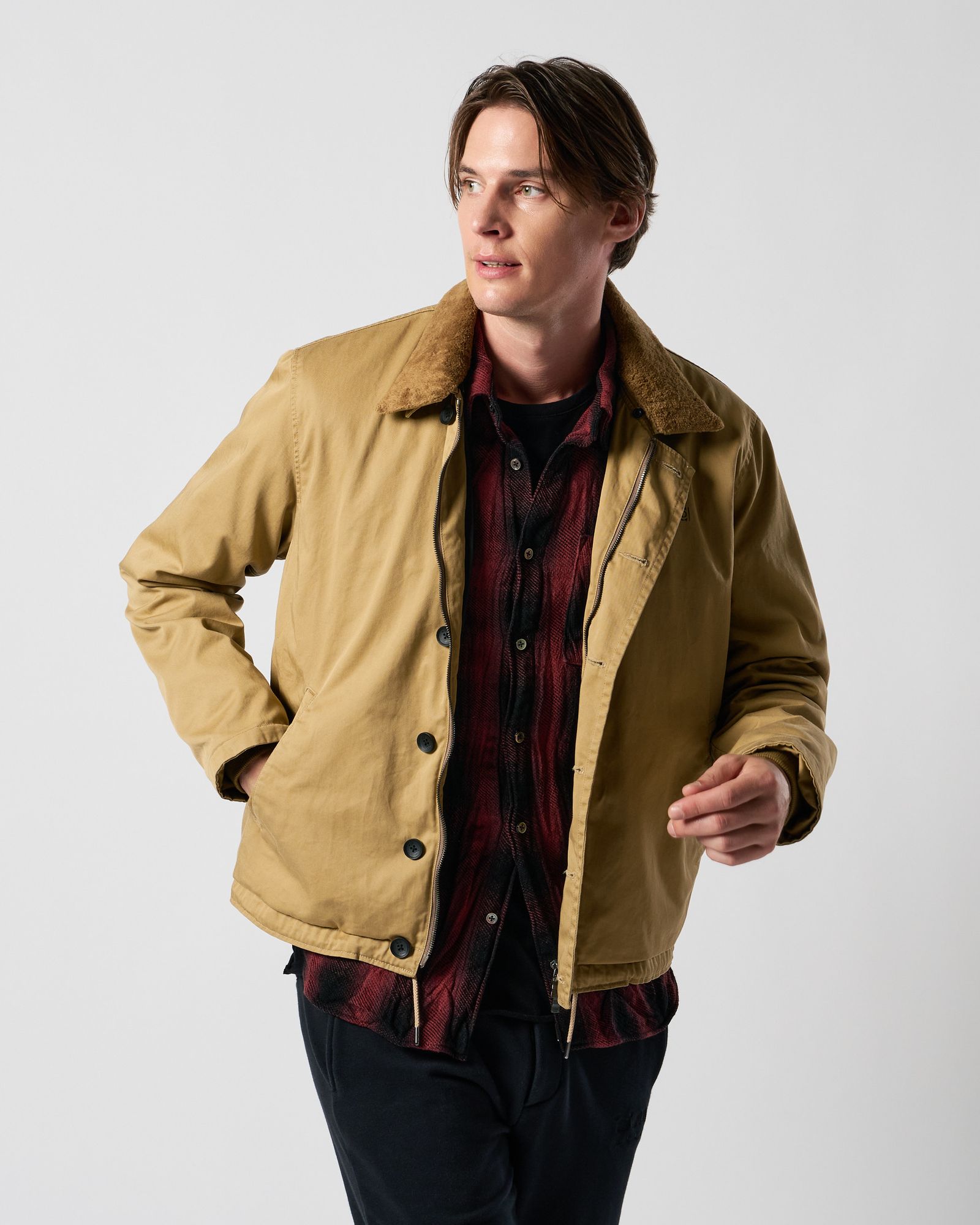 ☆先行予約☆ muta × wjk  / シワ加工チェックシャツ / twist wrinkle check shirt / RED CHECK [401 mw10j]