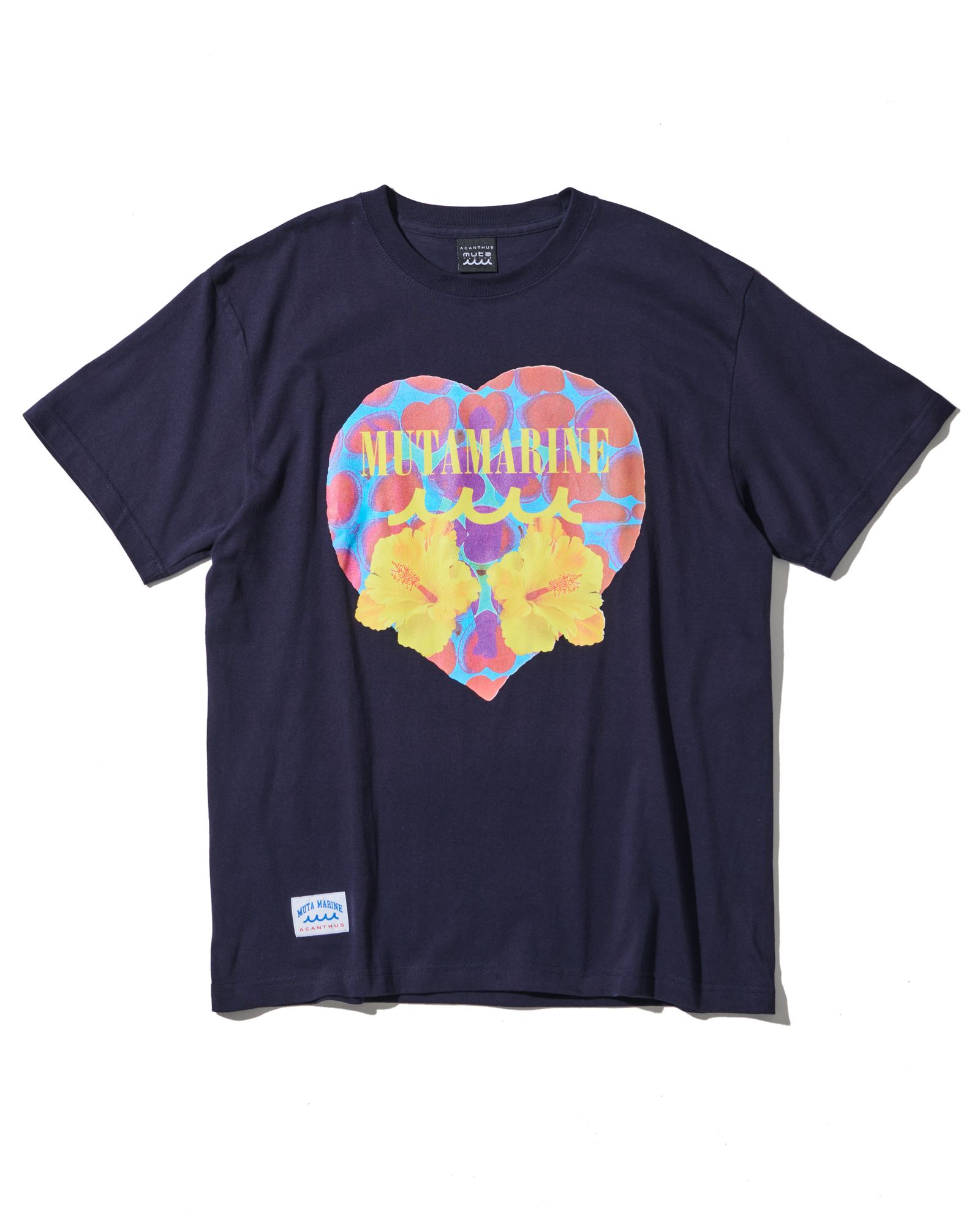 ☆先行予約☆muta MARINE × ACANTHUS  / ハートハイビスカスTシャツTシャツ / Heart Hibiscus Tee / NAVY【MA2616】