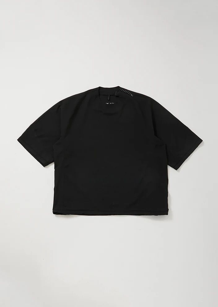 KREVA×GHOST ALMOSTBLACK / WOVEN DWR SHORT SLEEVE PONCHO / BLACK [KRVGAB-C-2-1]
